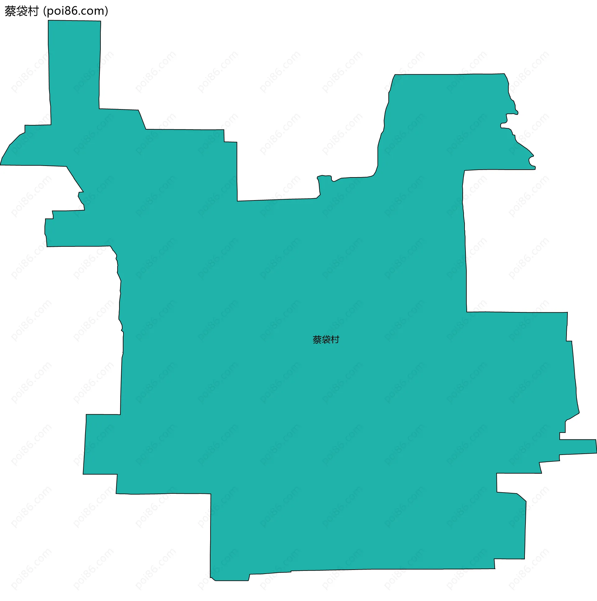 蔡袋村边界地图