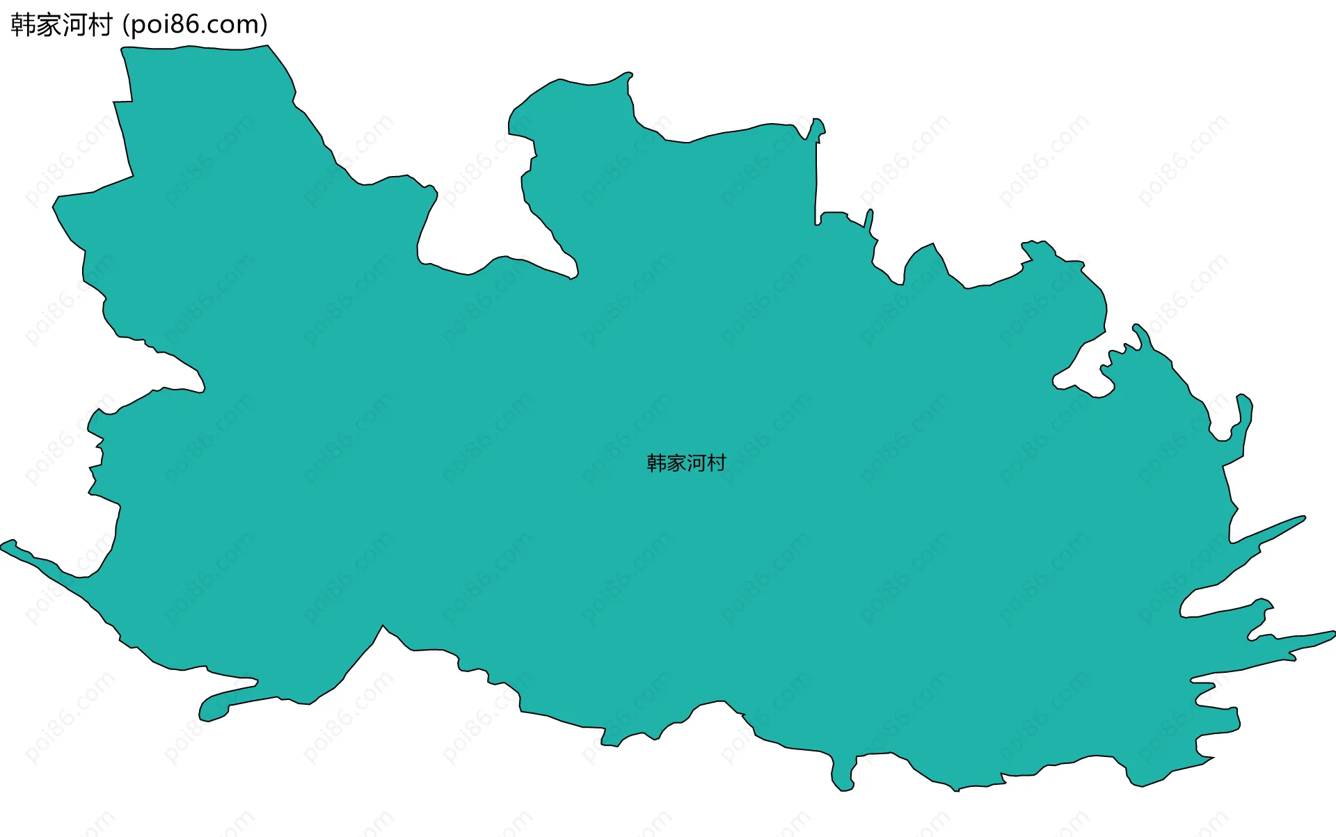 韩家河村边界地图