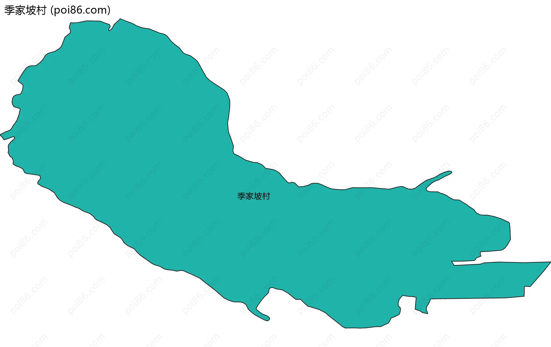 季家坡村边界地图