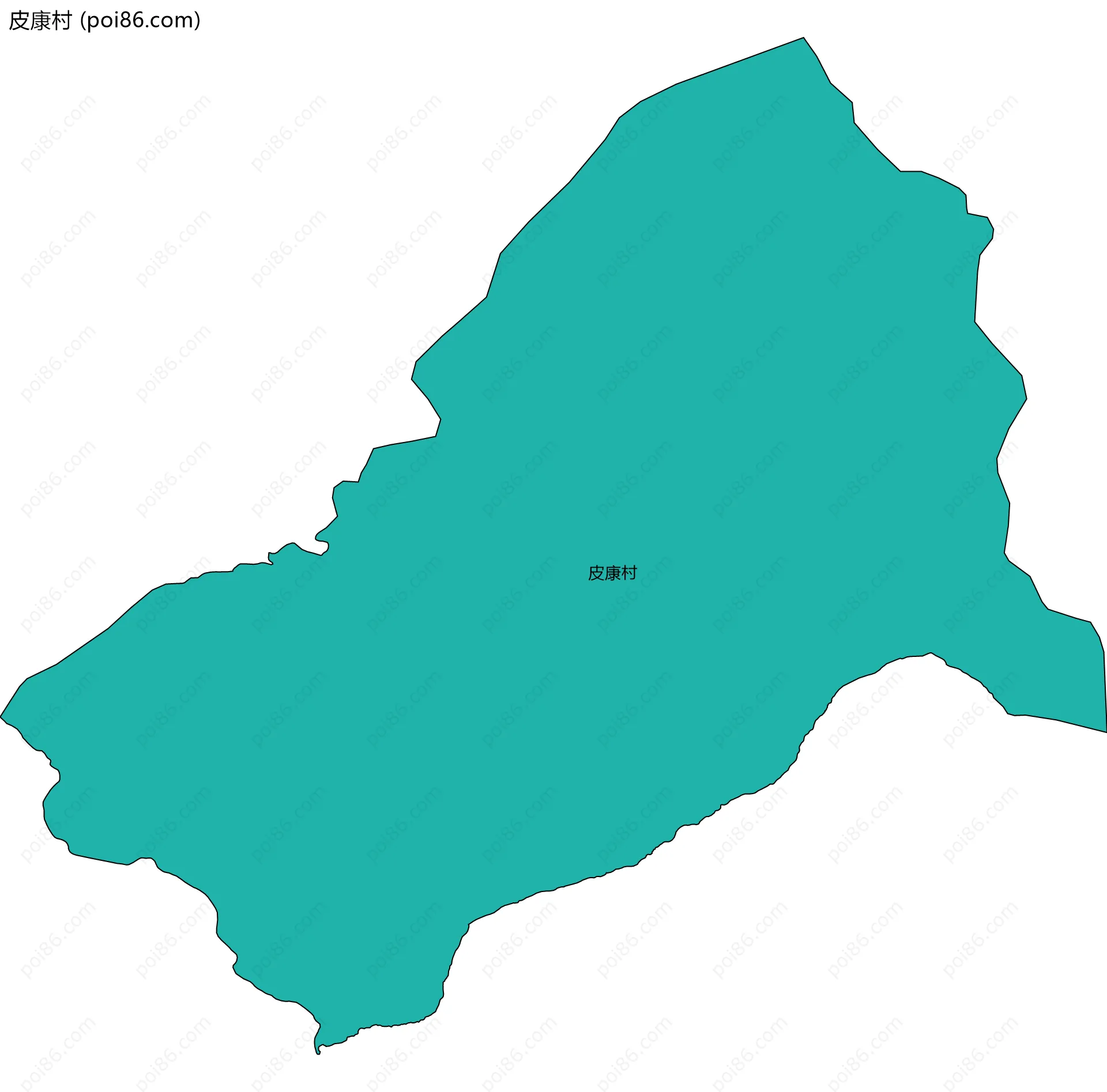 皮康村边界地图