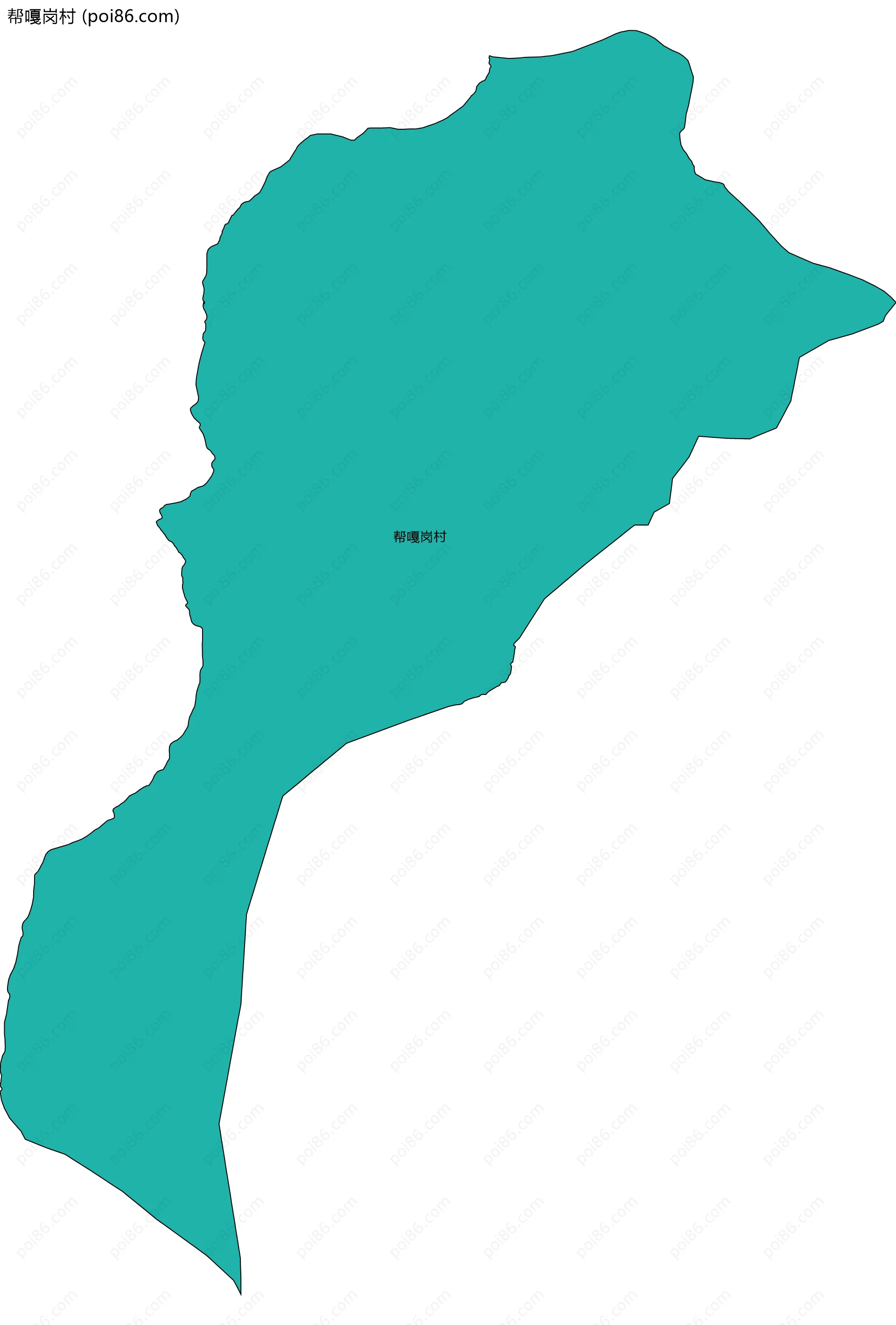 帮嘎岗村边界地图