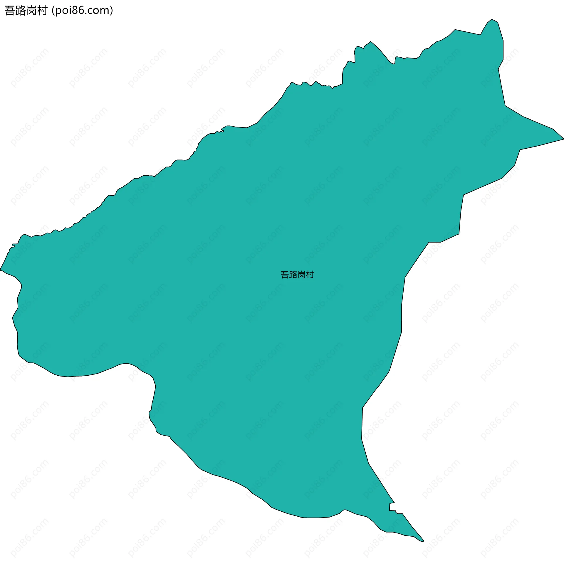 吾路岗村边界地图