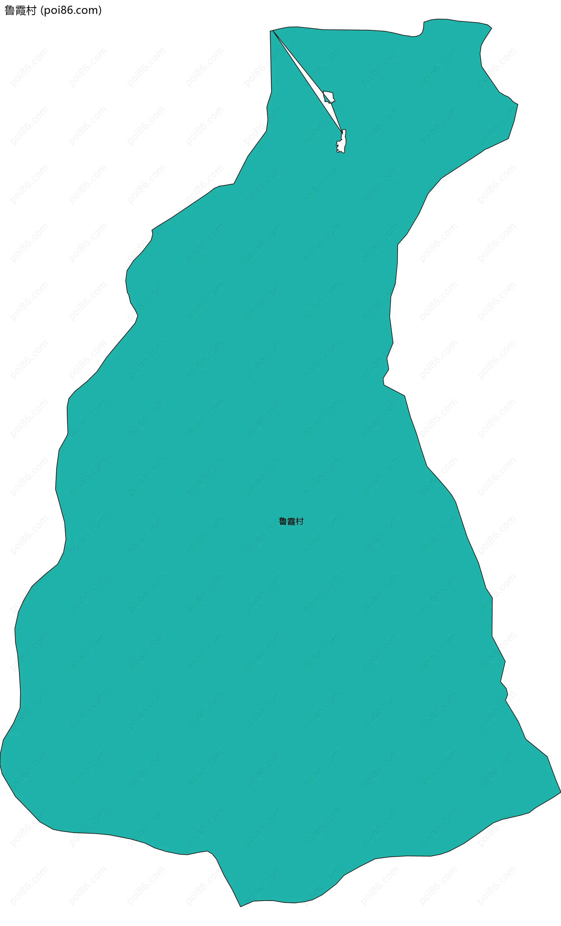 鲁霞村边界地图