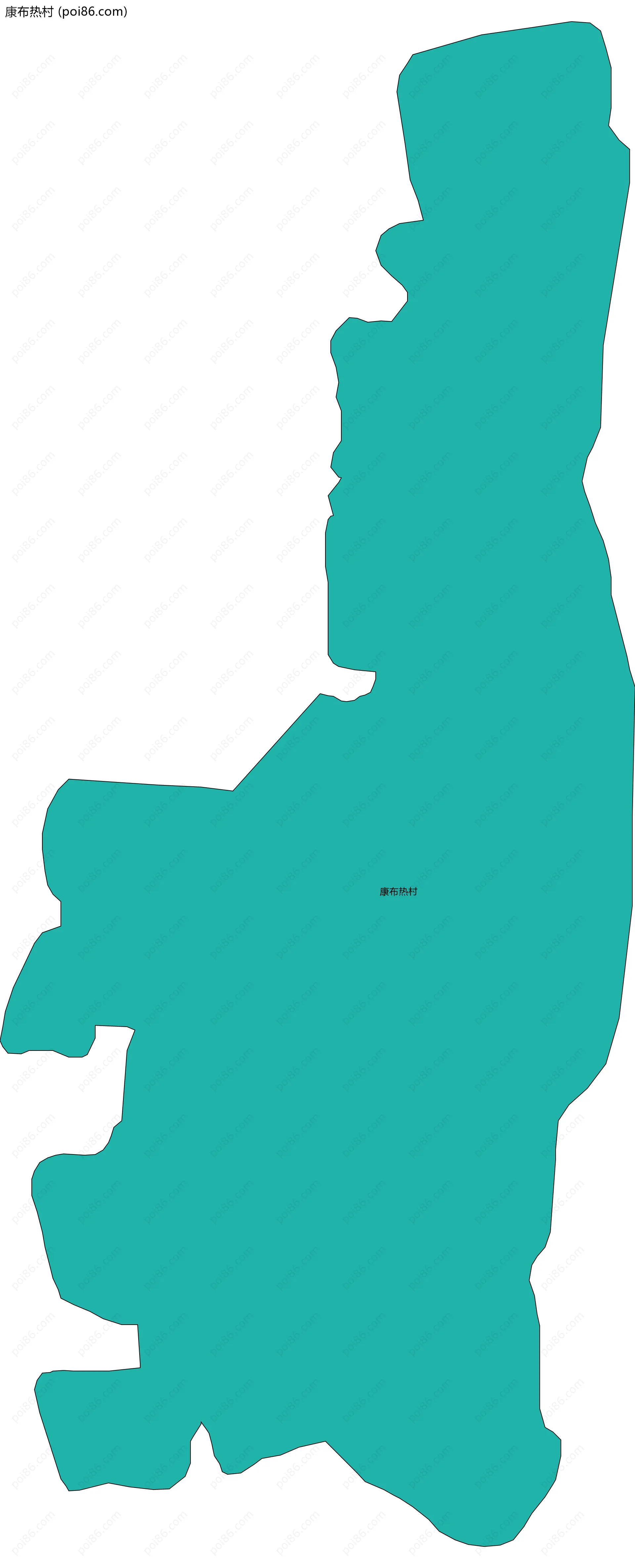 康布热村边界地图