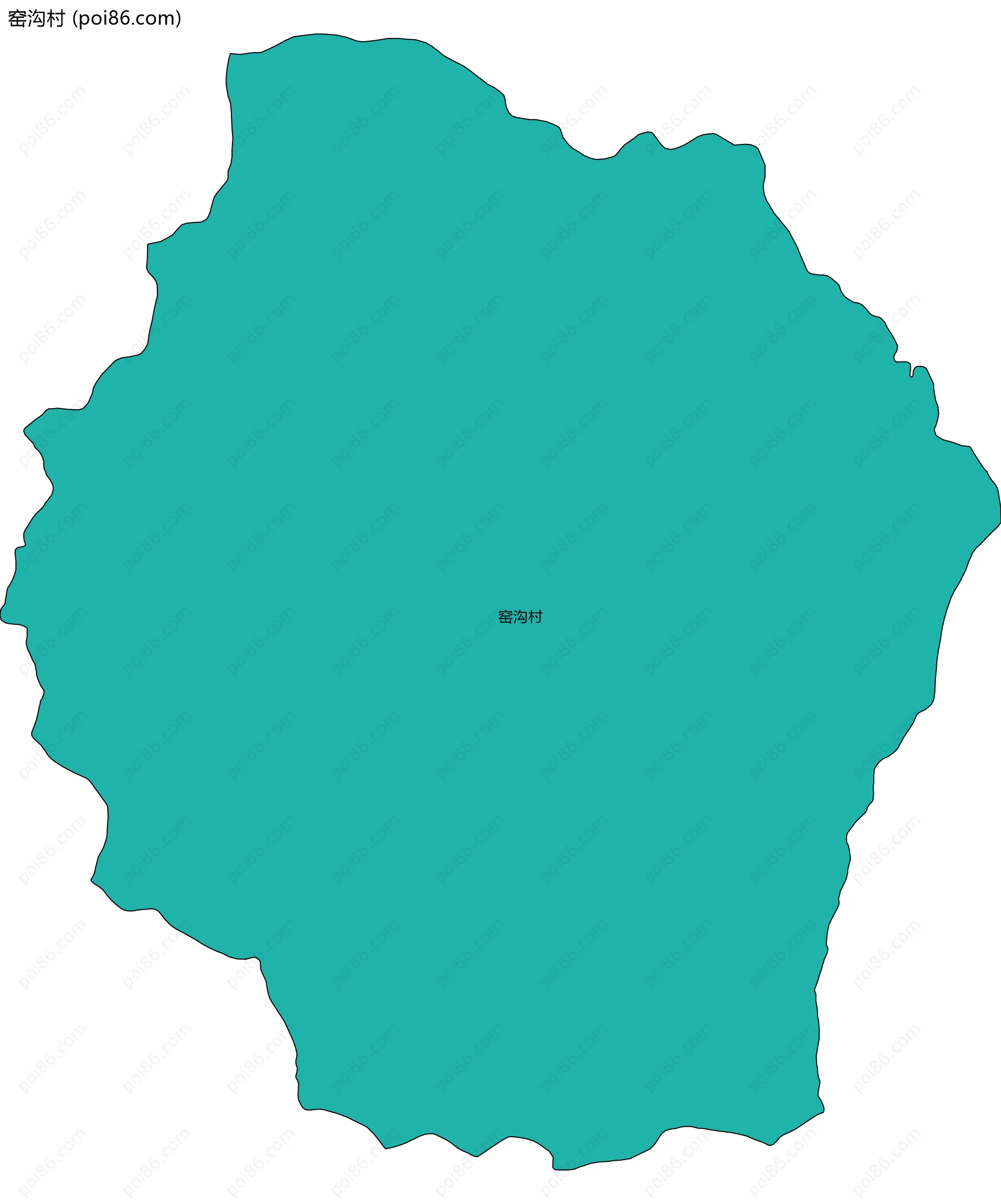 窑沟村边界地图