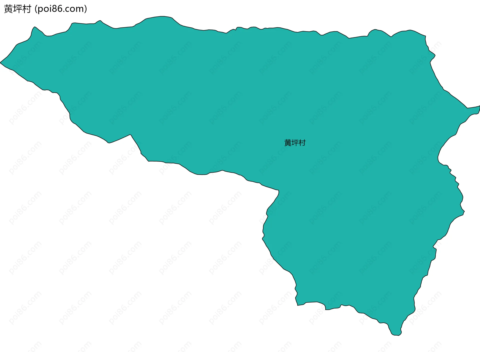 黄坪村边界地图