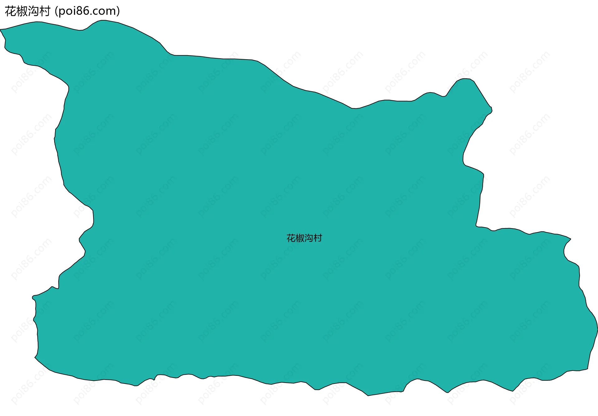 花椒沟村边界地图