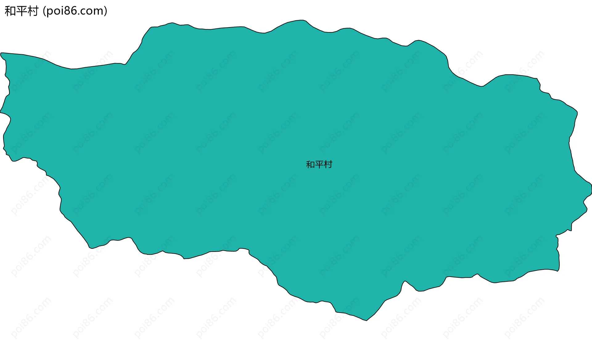 和平村边界地图