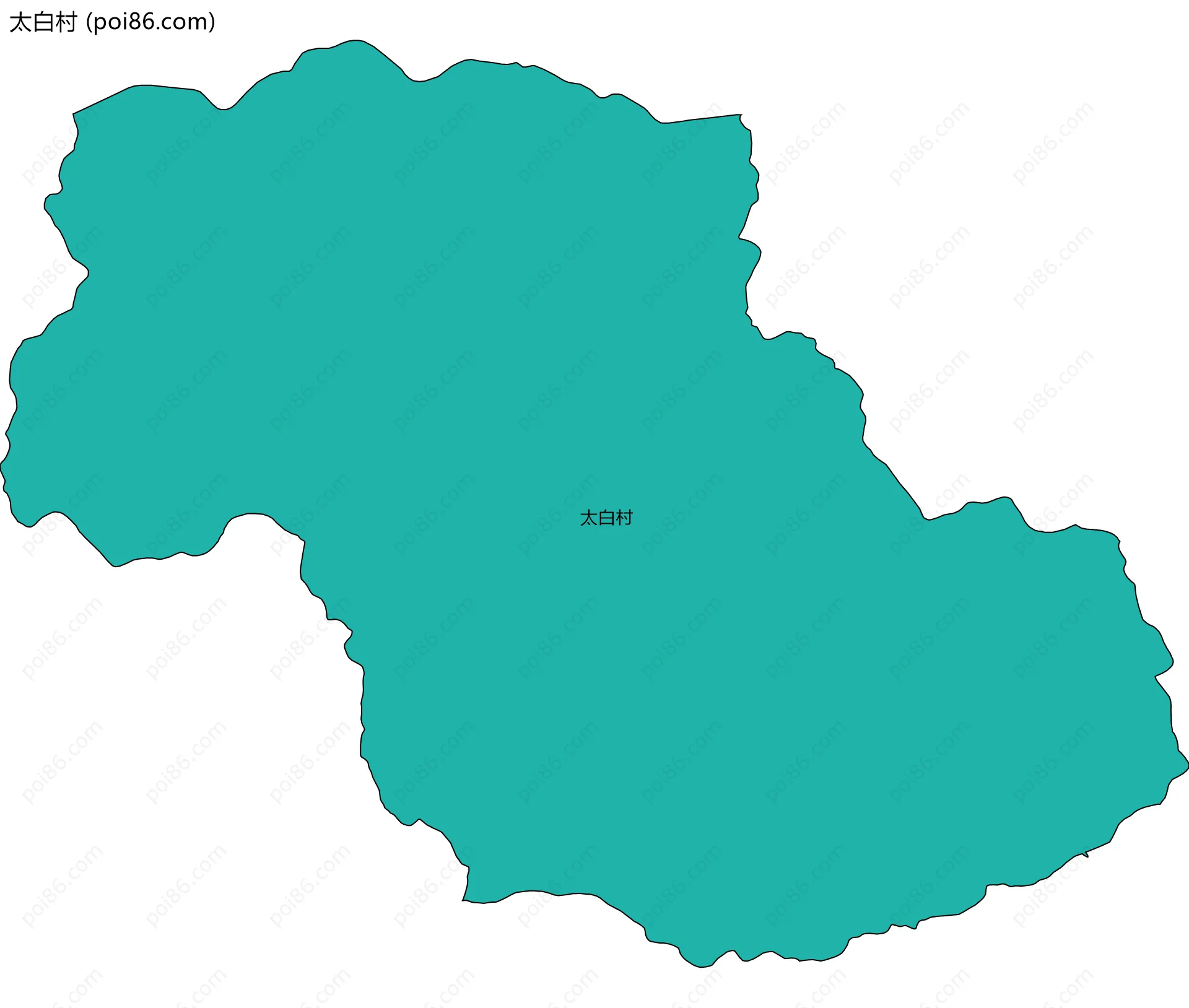 太白村边界地图