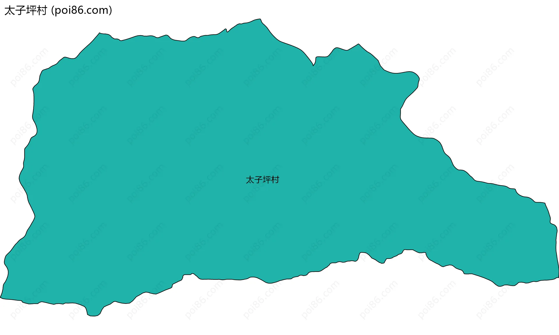 太子坪村边界地图
