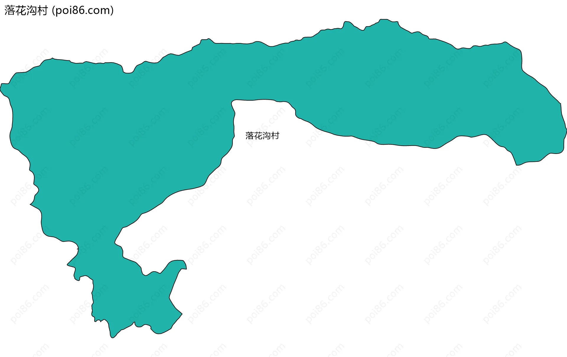 落花沟村边界地图
