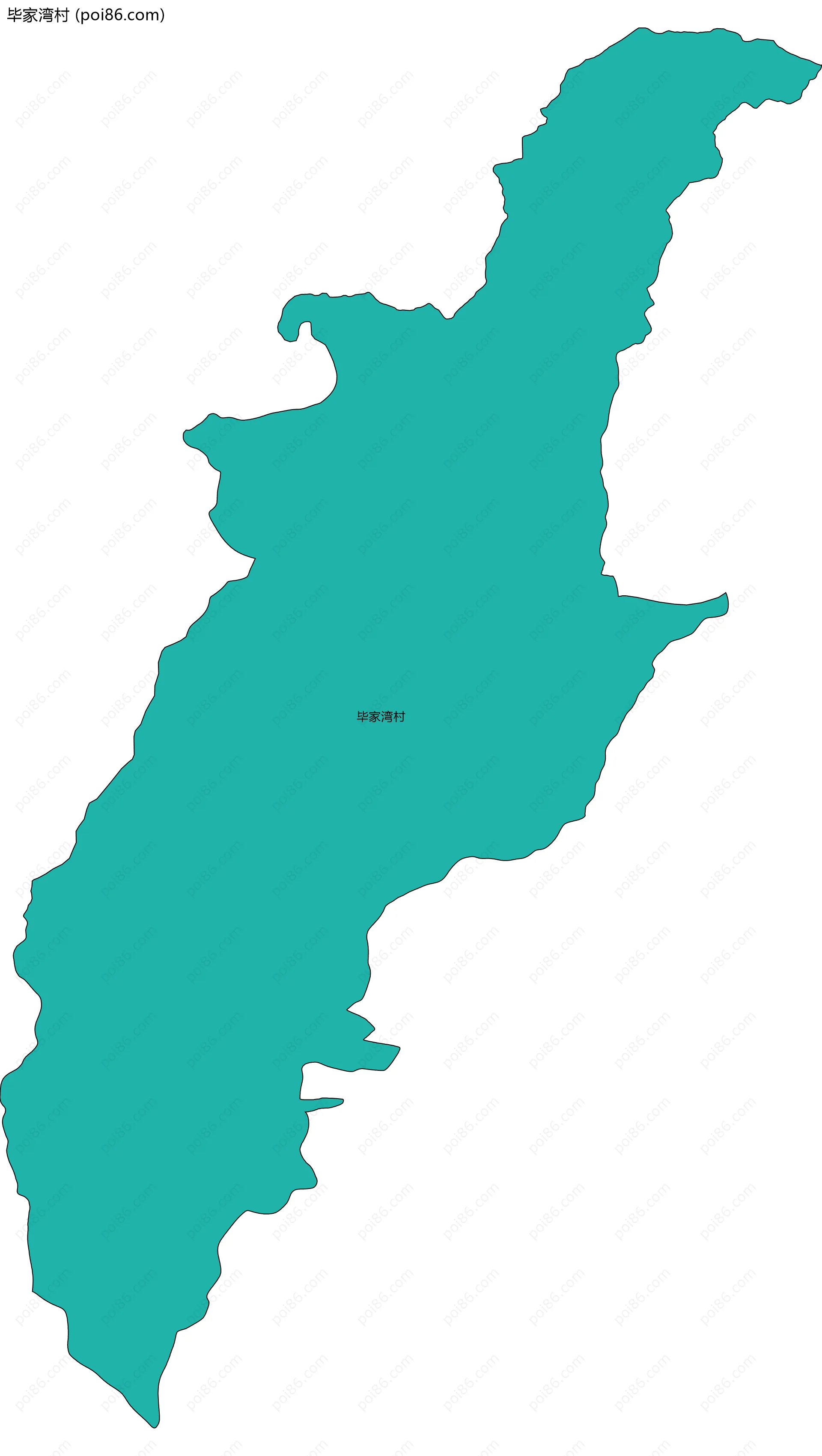 毕家湾村边界地图