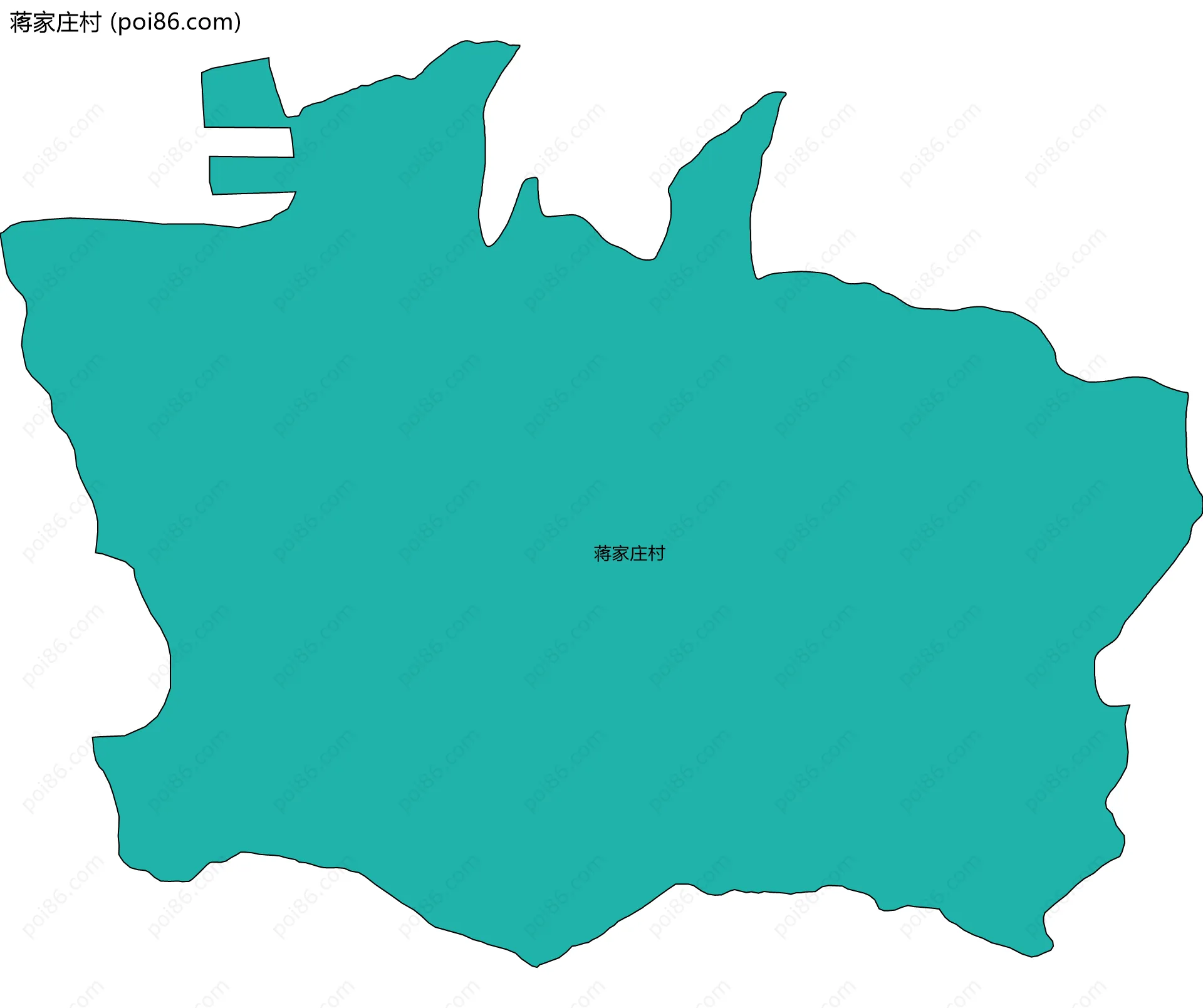 蒋家庄村边界地图