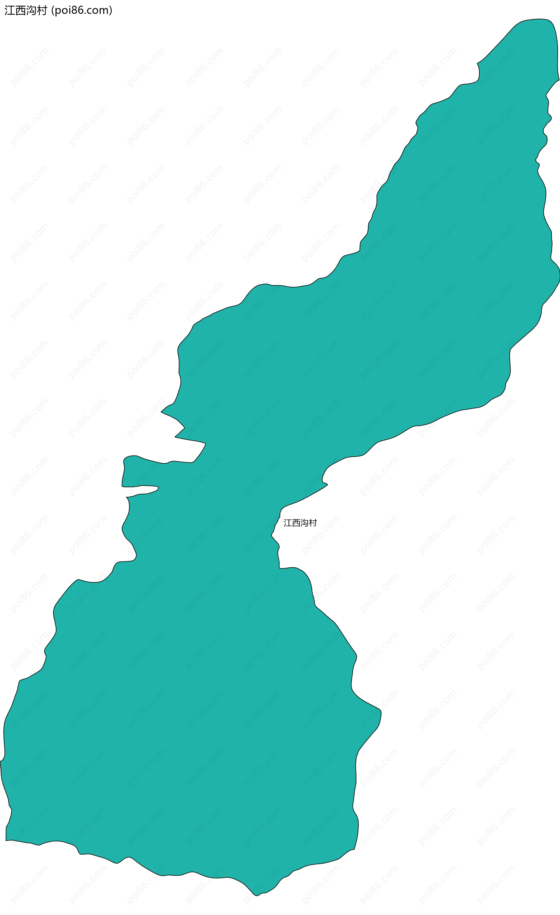 江西沟村边界地图