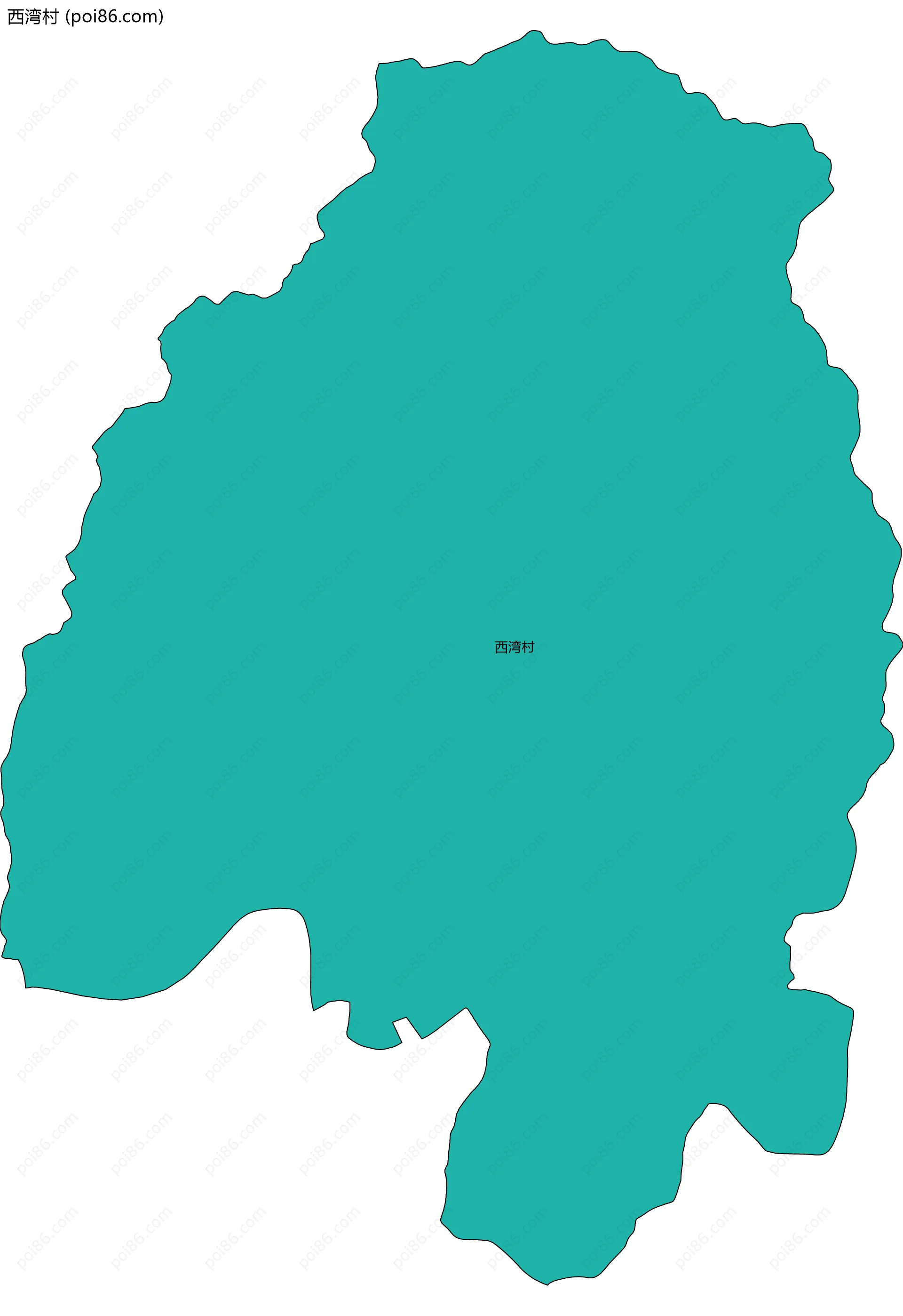 西湾村边界地图