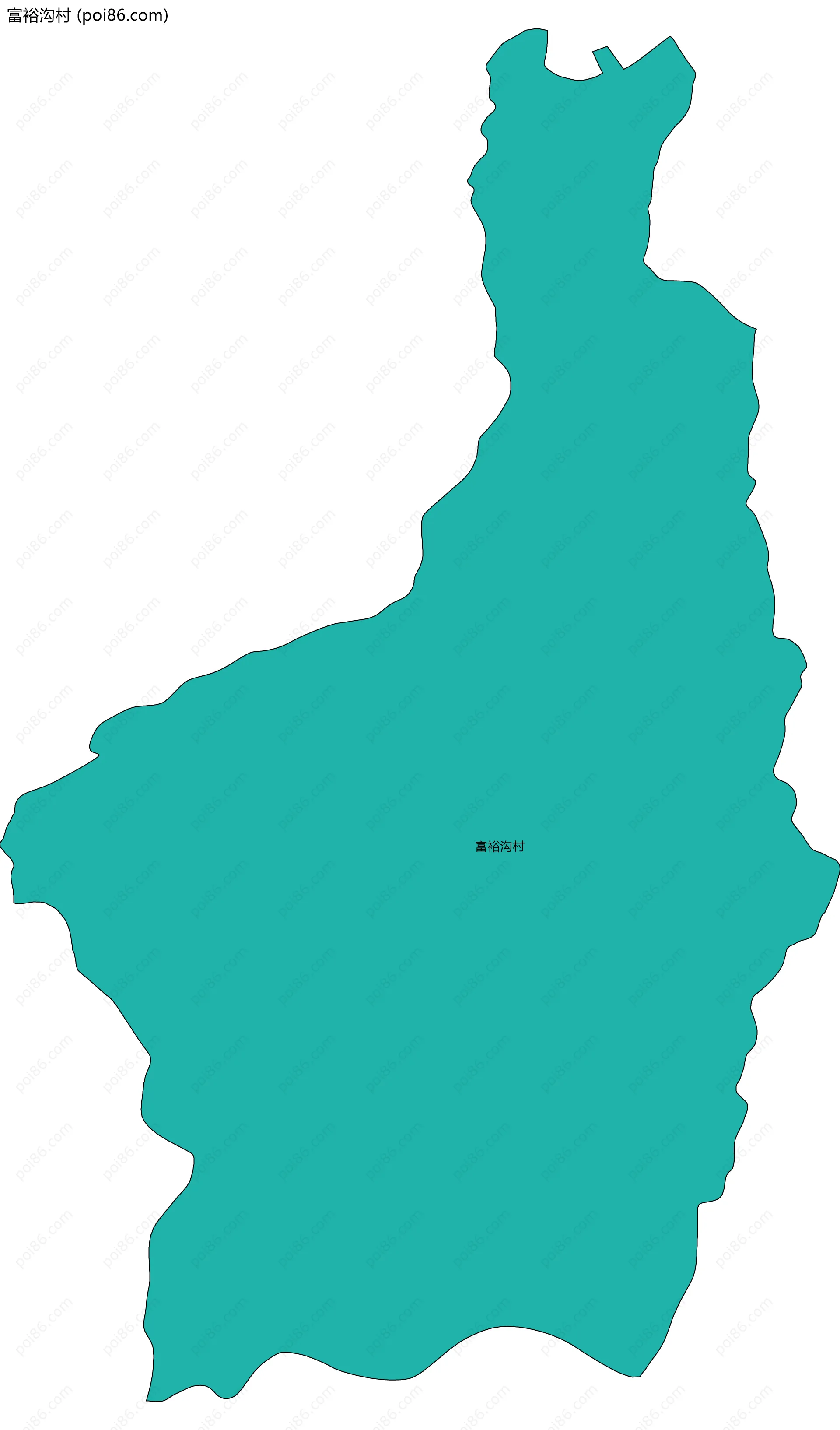 富裕沟村边界地图