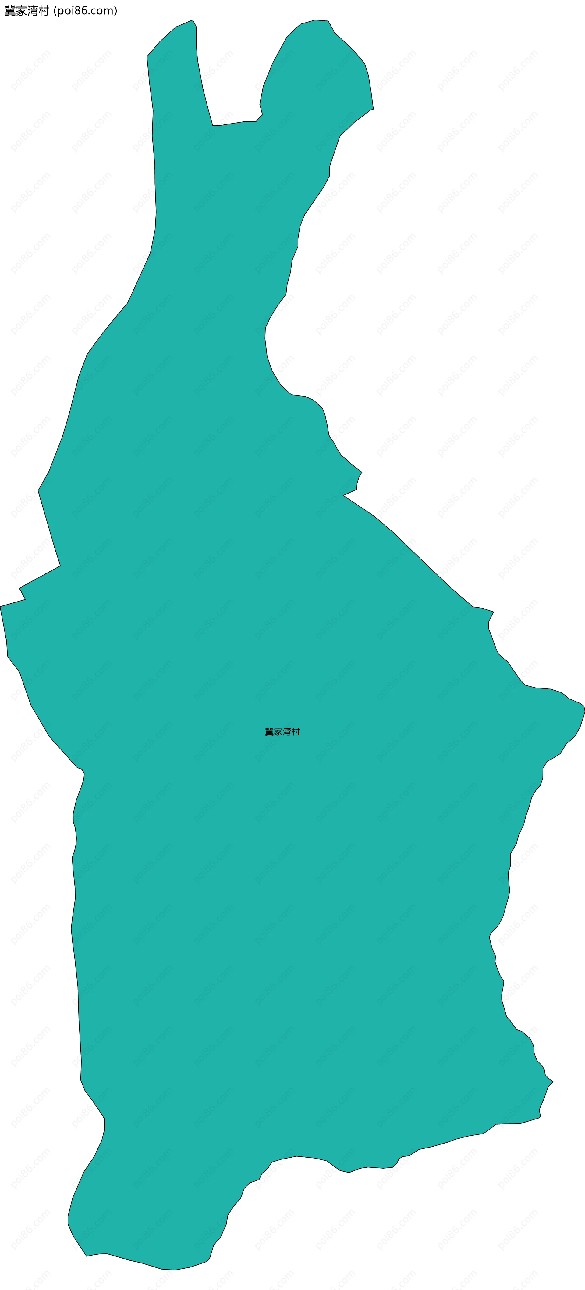 冀家湾村边界地图