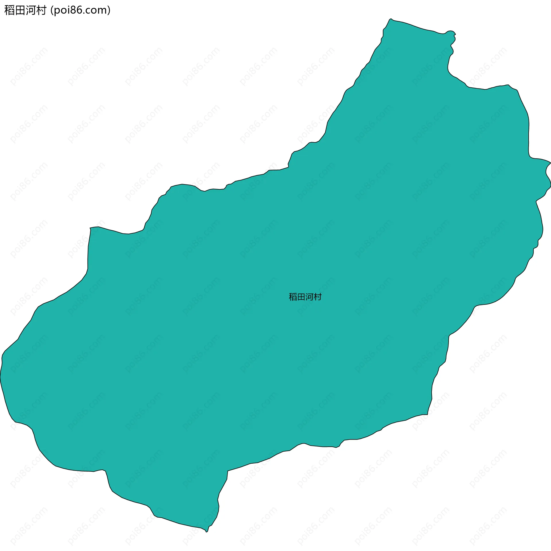 稻田河村边界地图