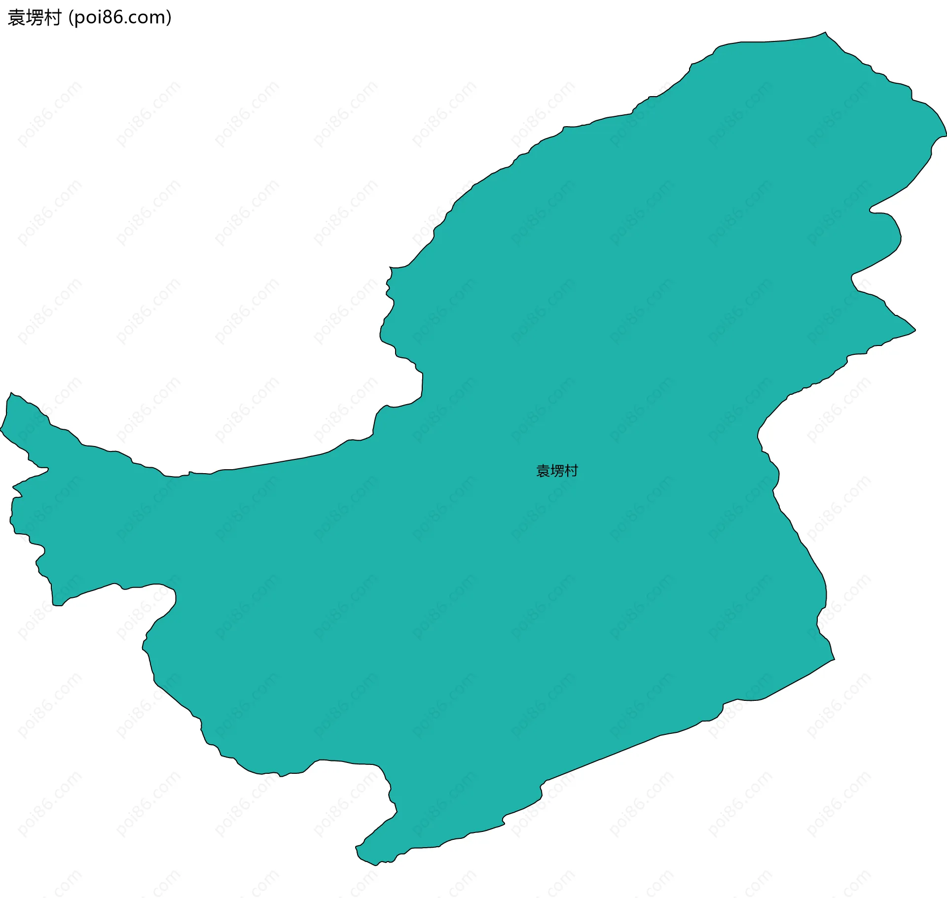 袁塄村边界地图