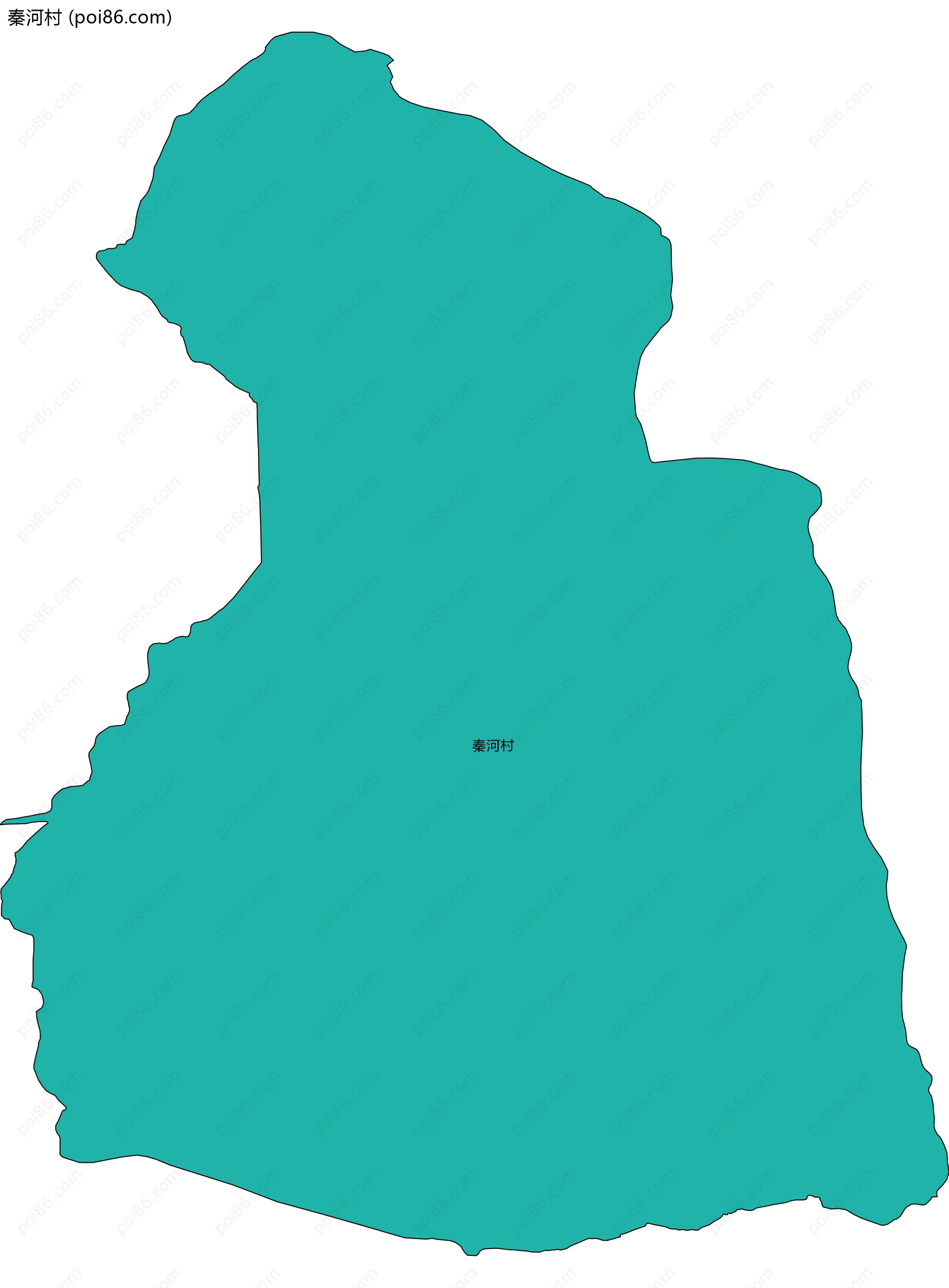 秦河村边界地图