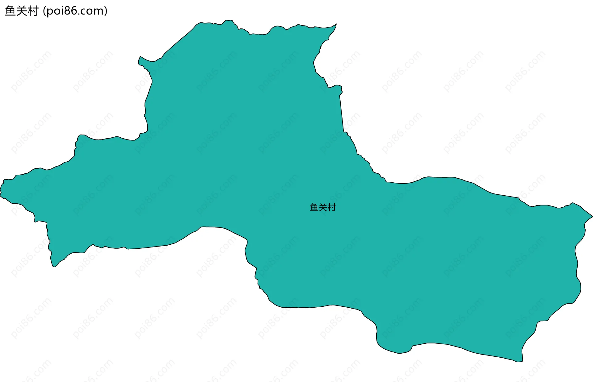 鱼关村边界地图