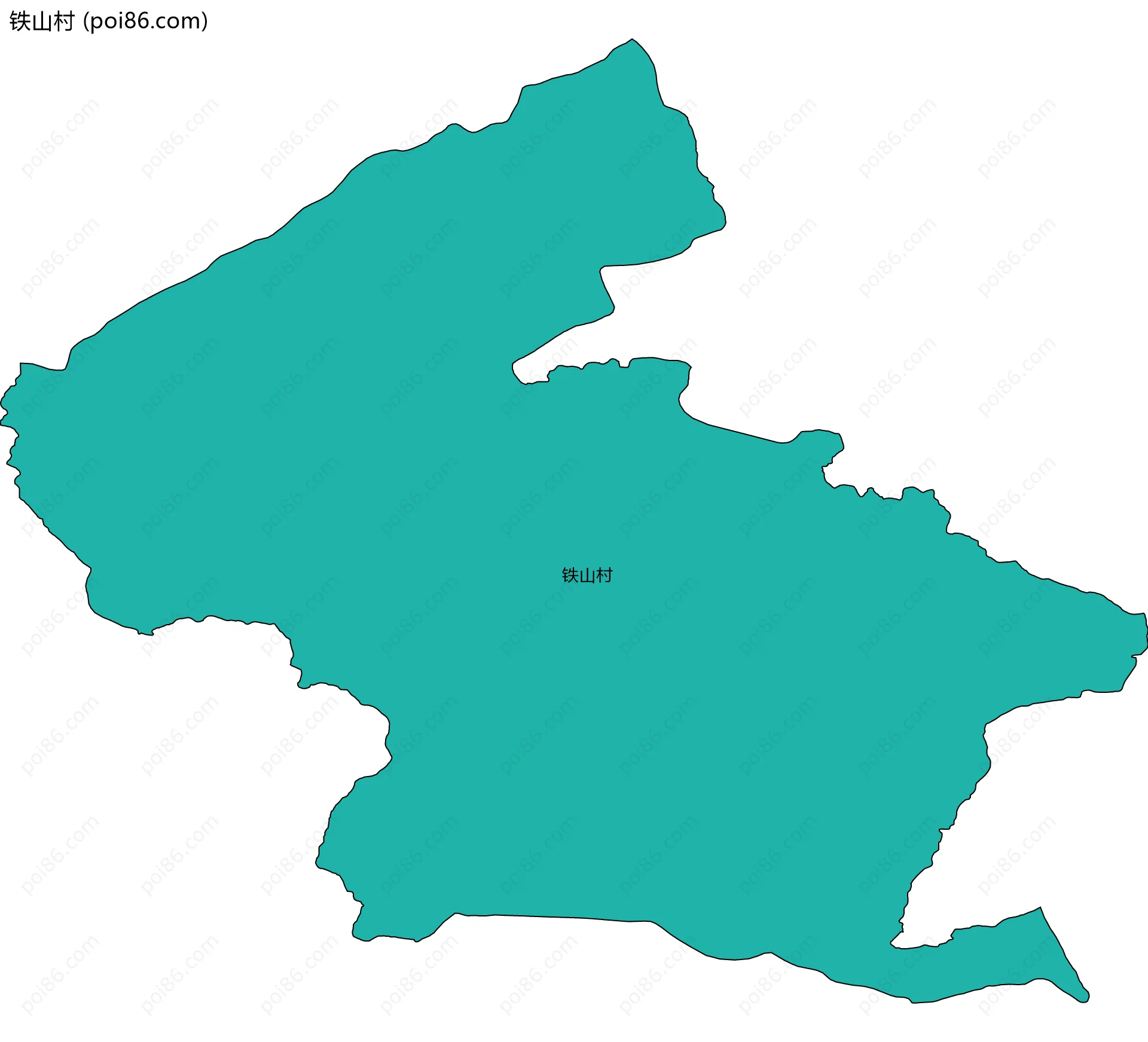 铁山村边界地图