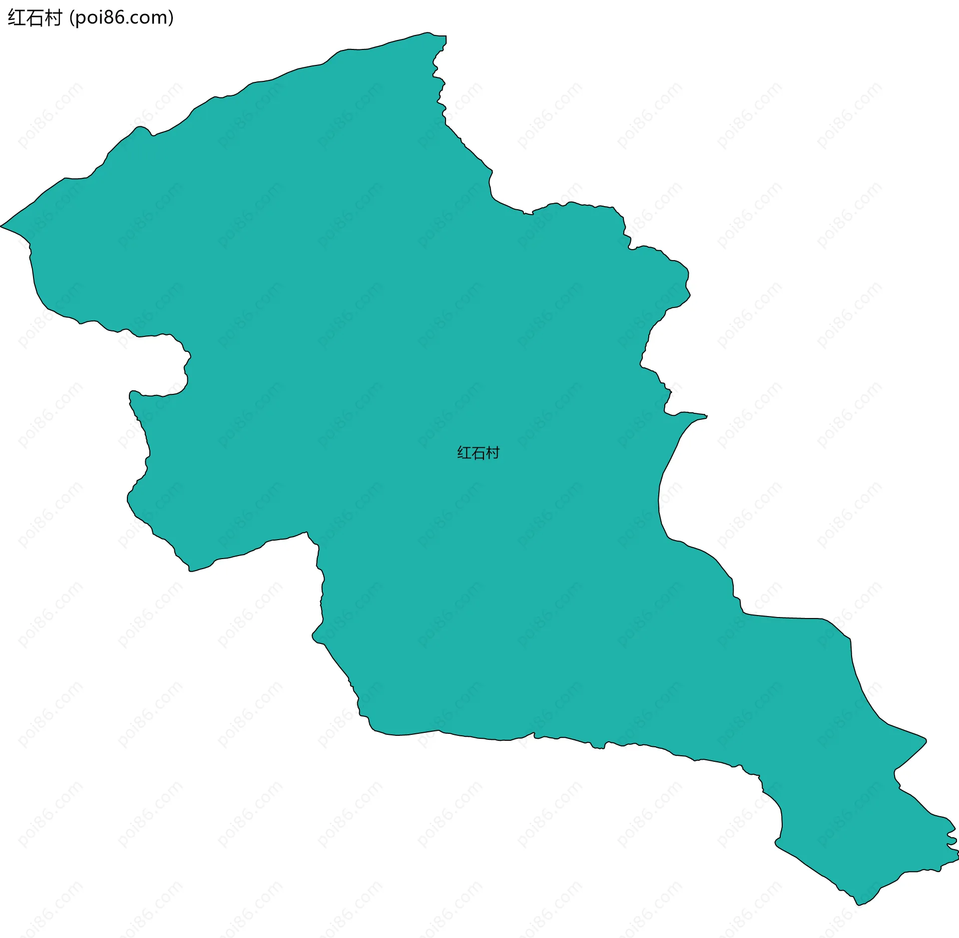 红石村边界地图