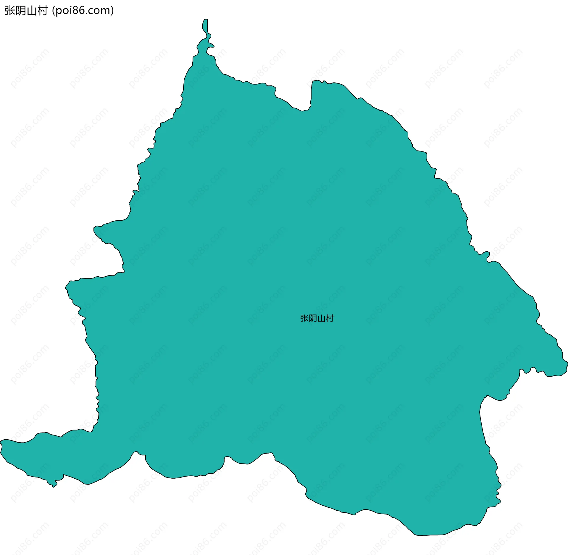 张阴山村边界地图