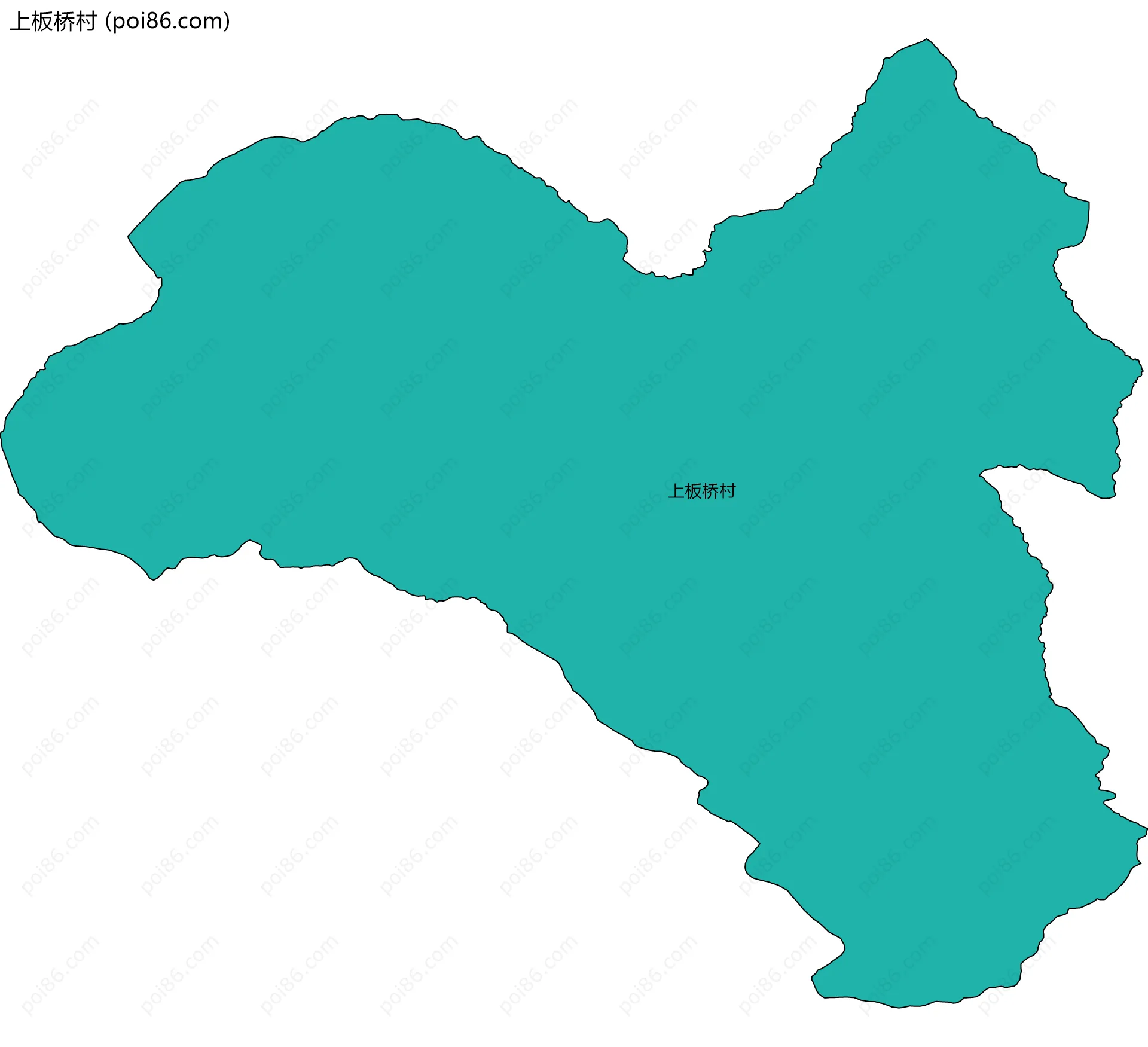 上板桥村边界地图