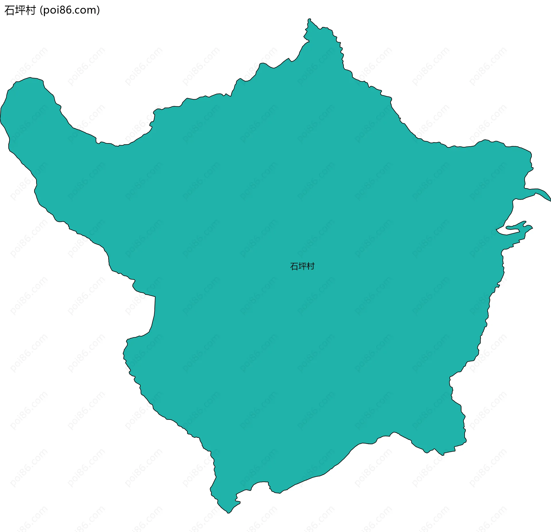 石坪村边界地图