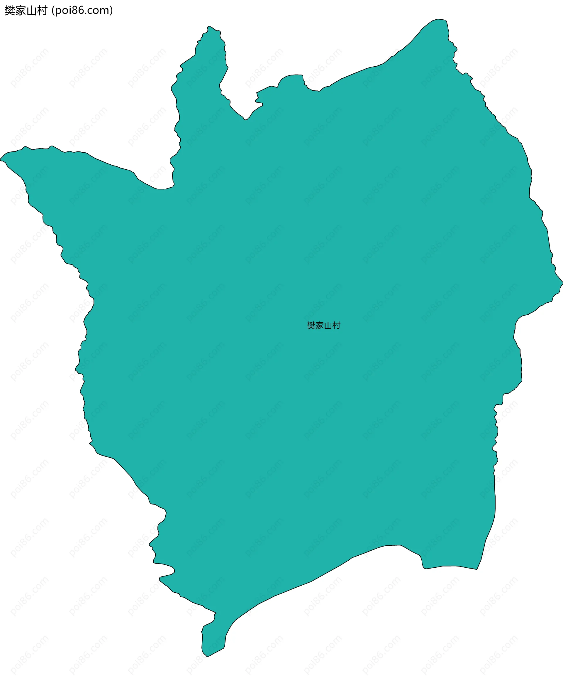 樊家山村边界地图