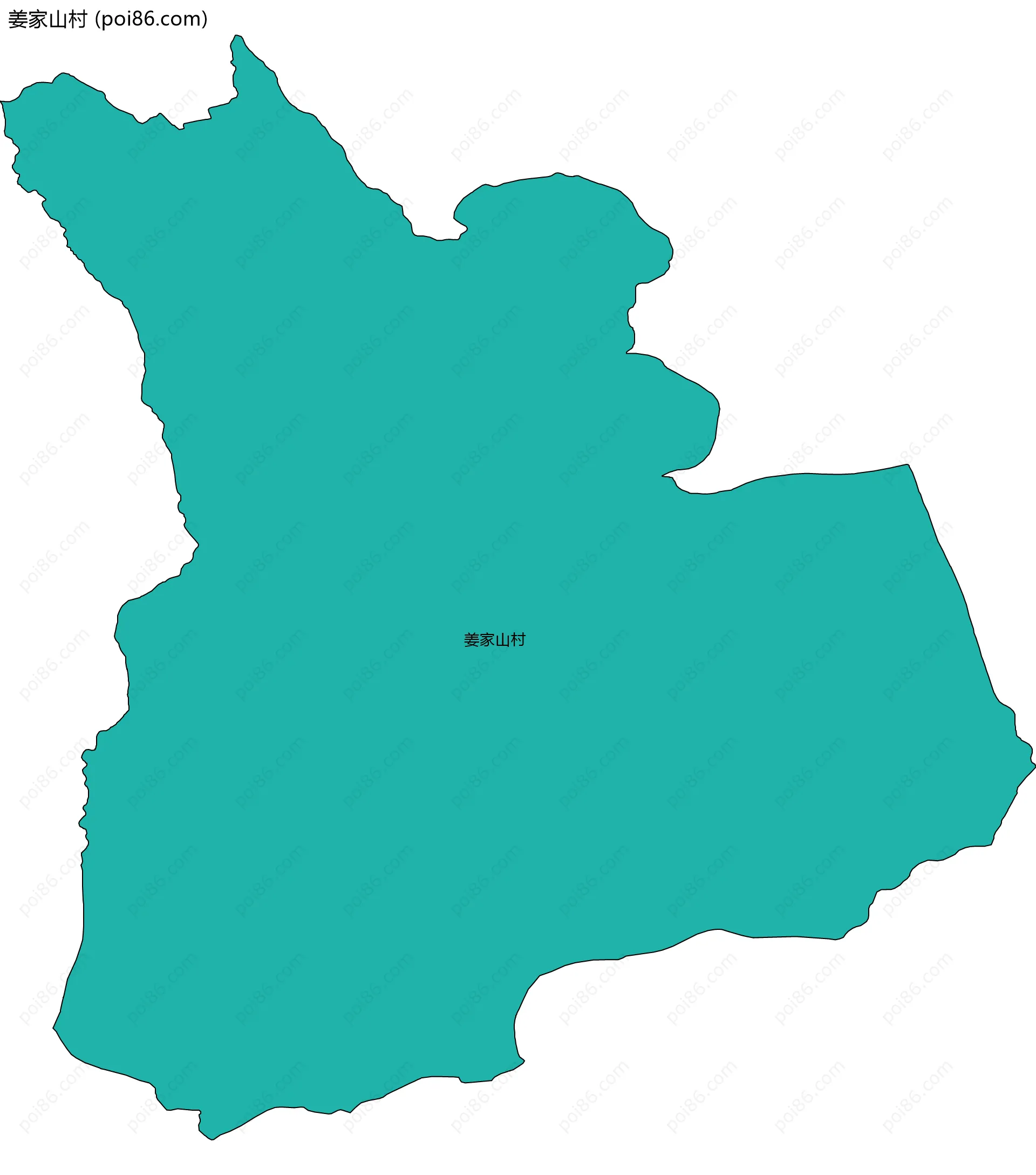 姜家山村边界地图