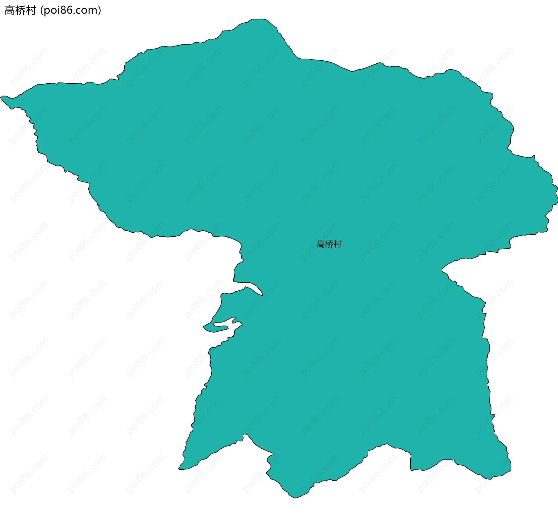 高桥村边界地图
