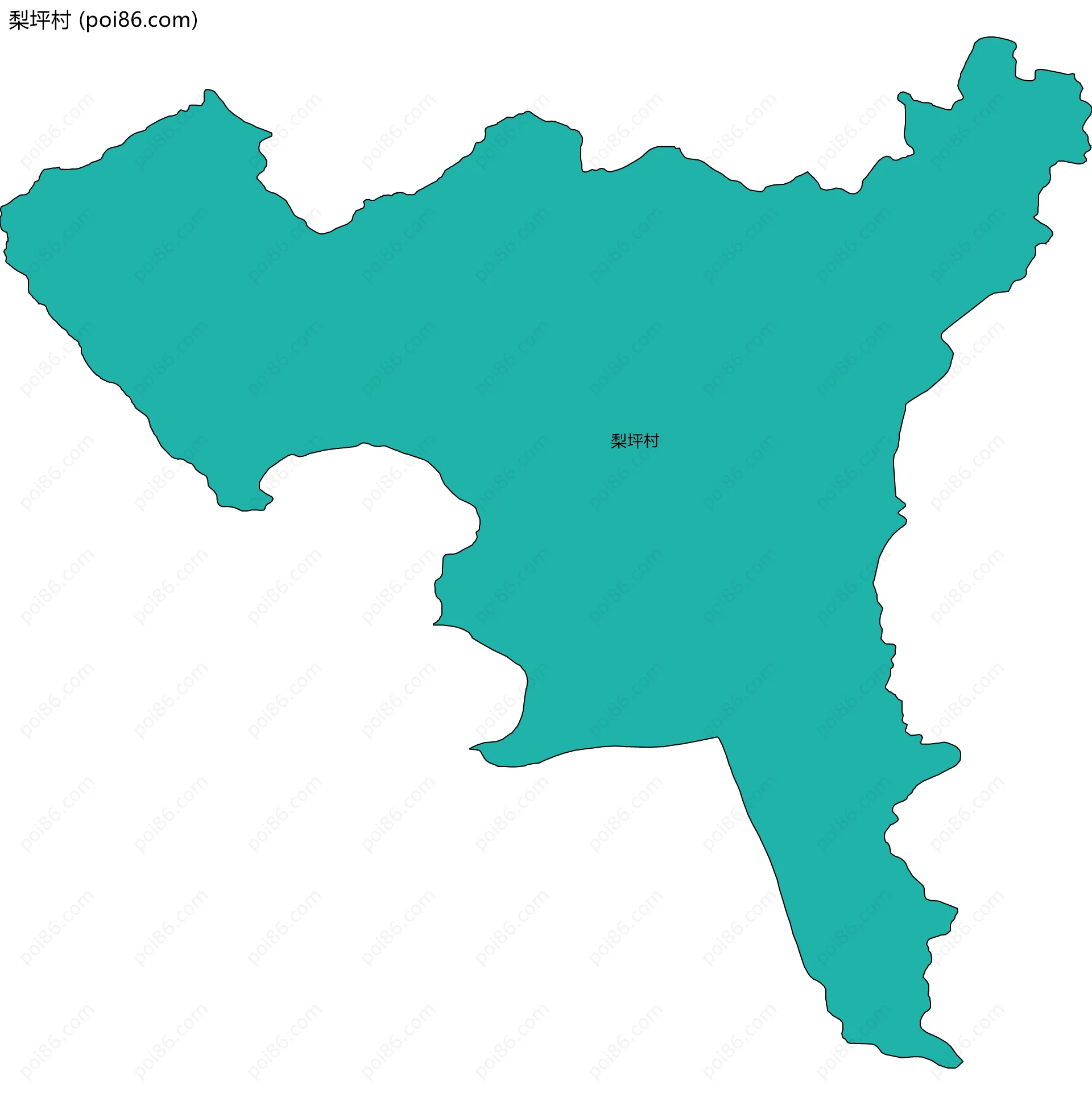 梨坪村边界地图