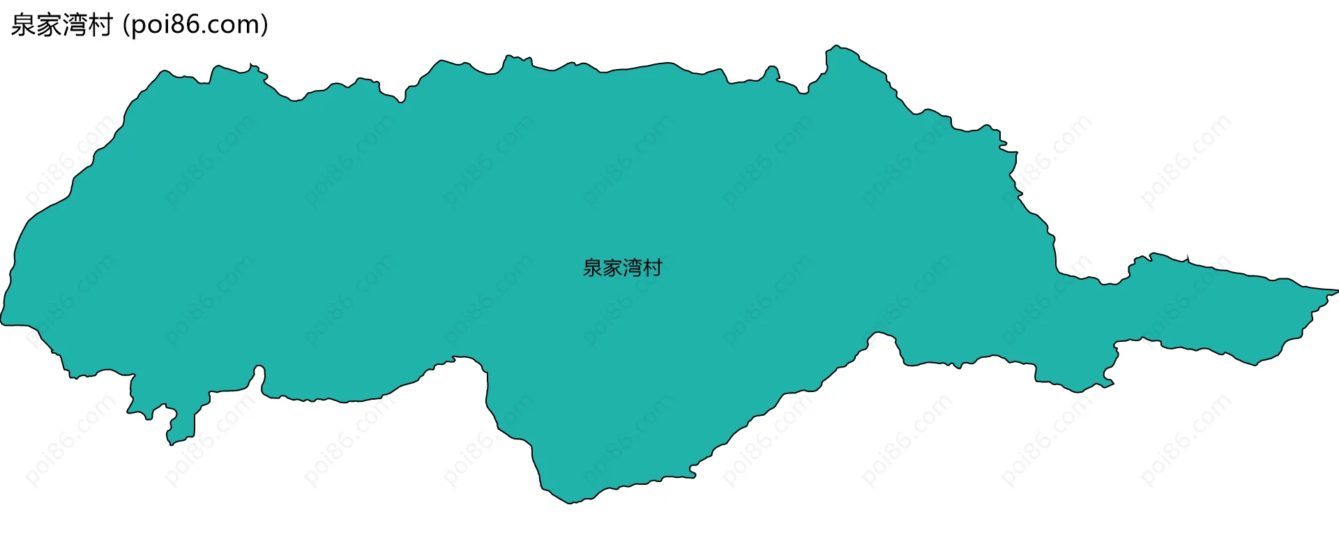 泉家湾村边界地图