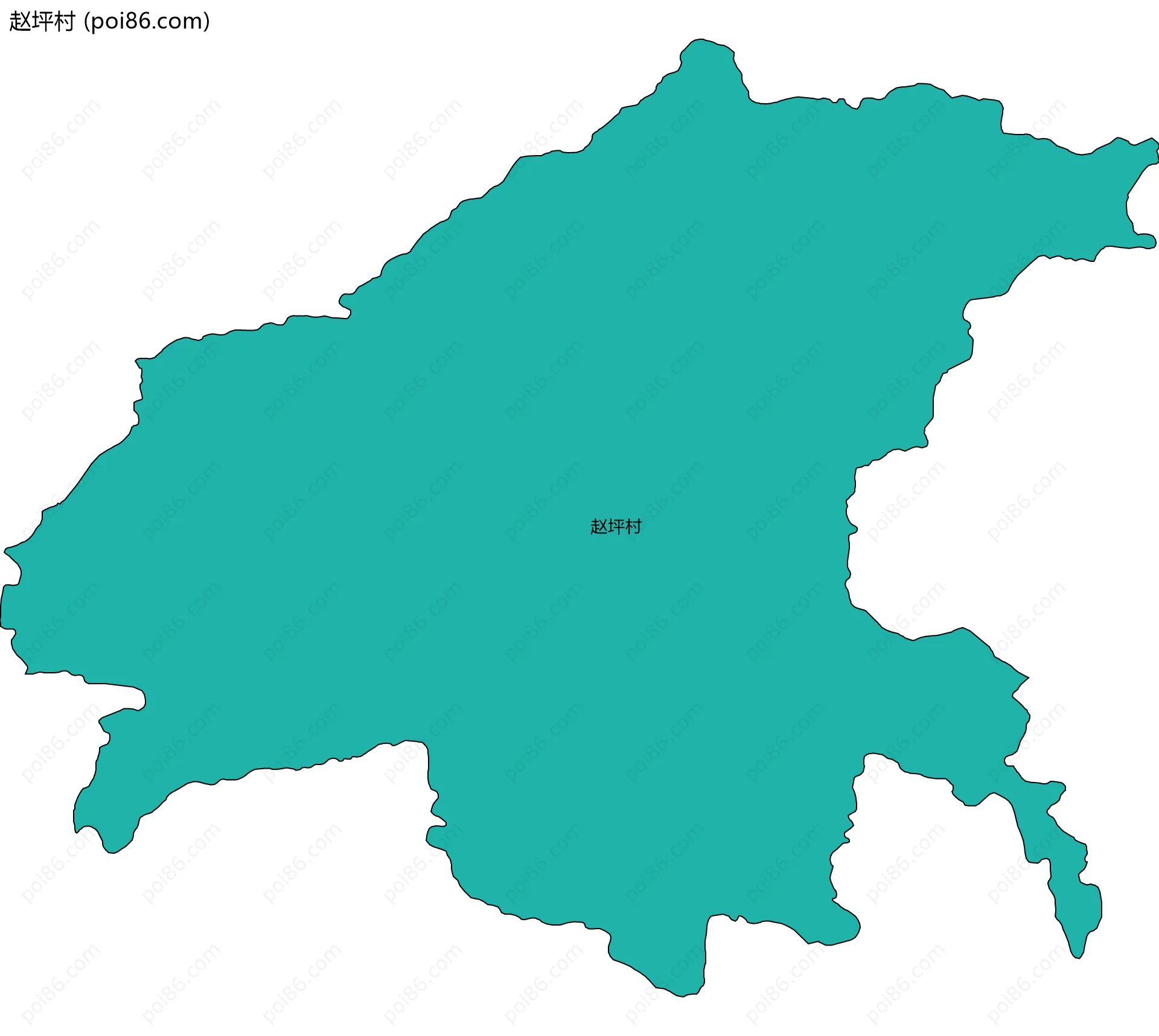 赵坪村边界地图