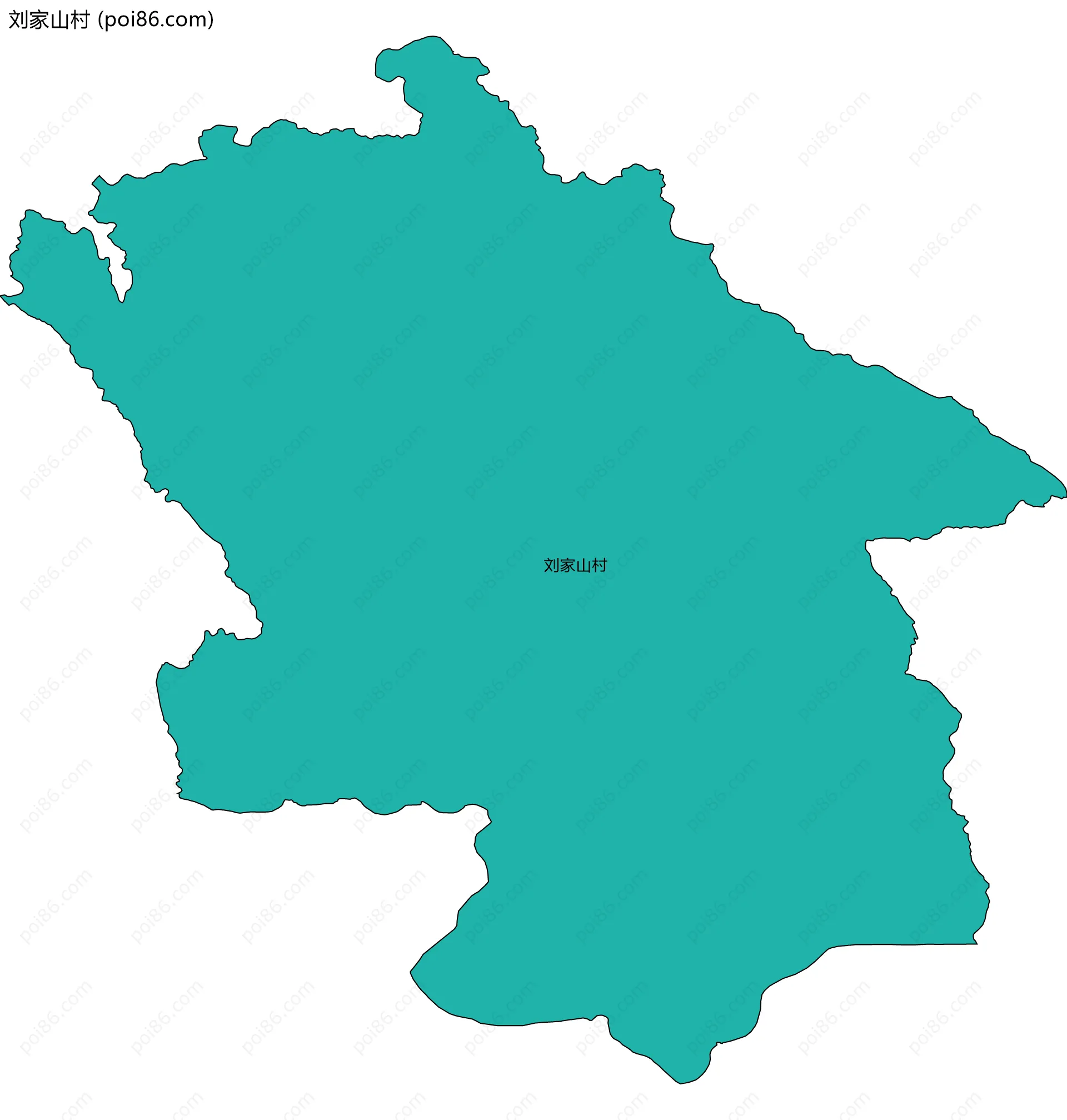 刘家山村边界地图