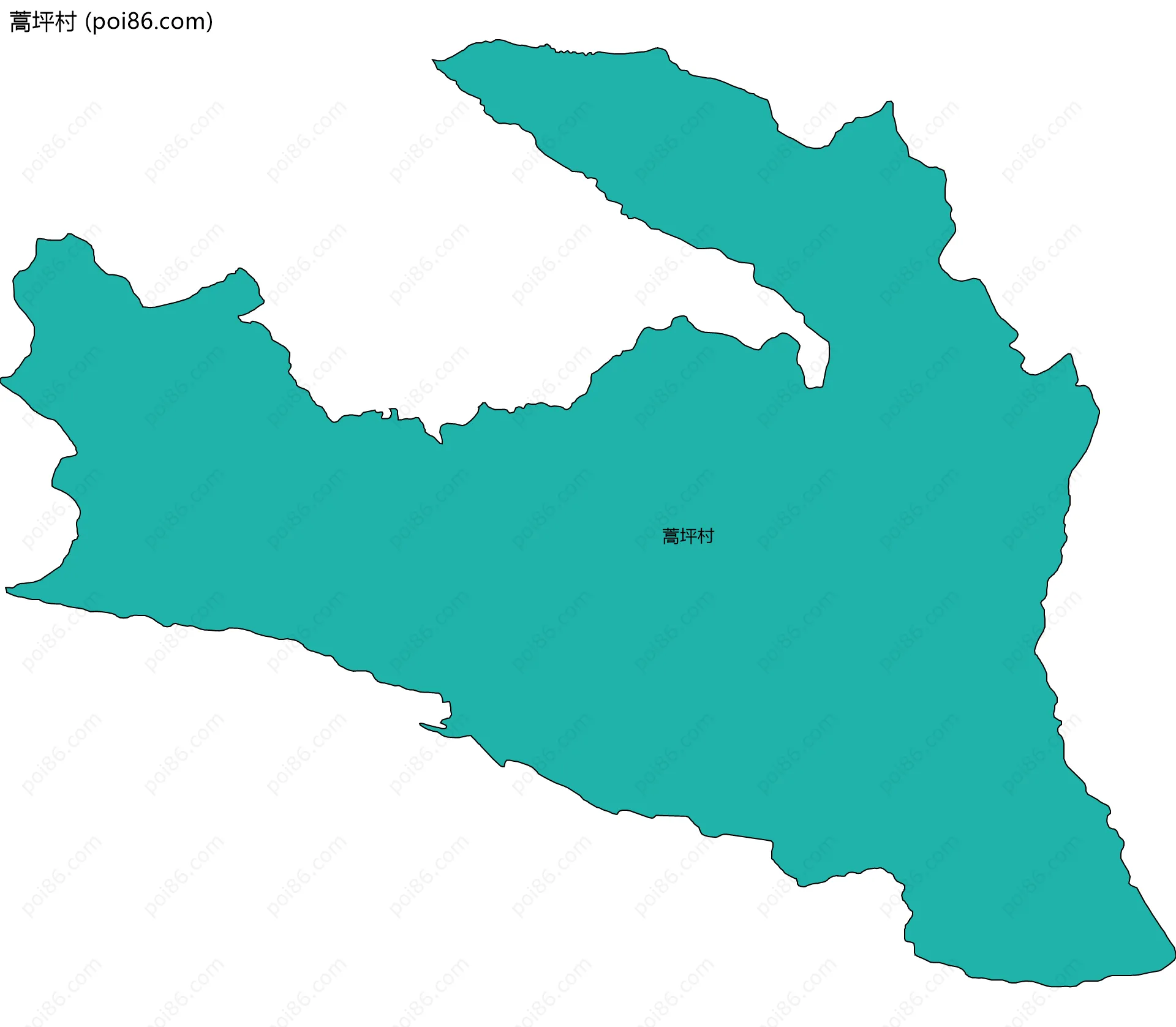 蒿坪村边界地图