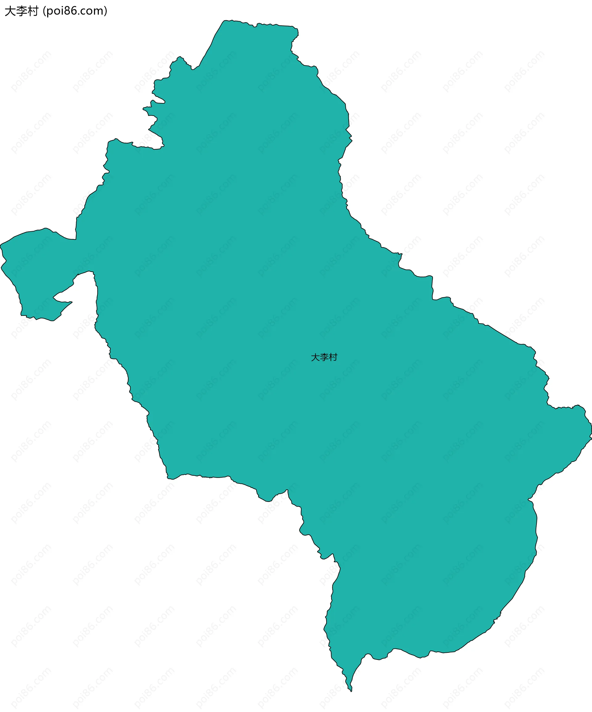 大李村边界地图