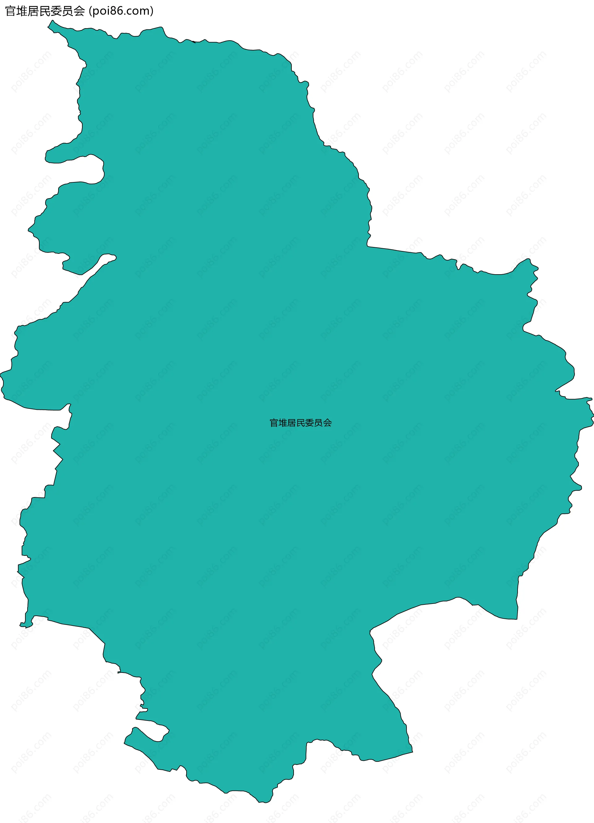 官堆居民委员会边界地图