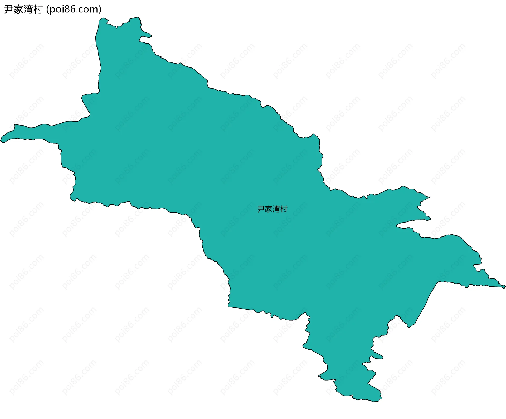 尹家湾村边界地图