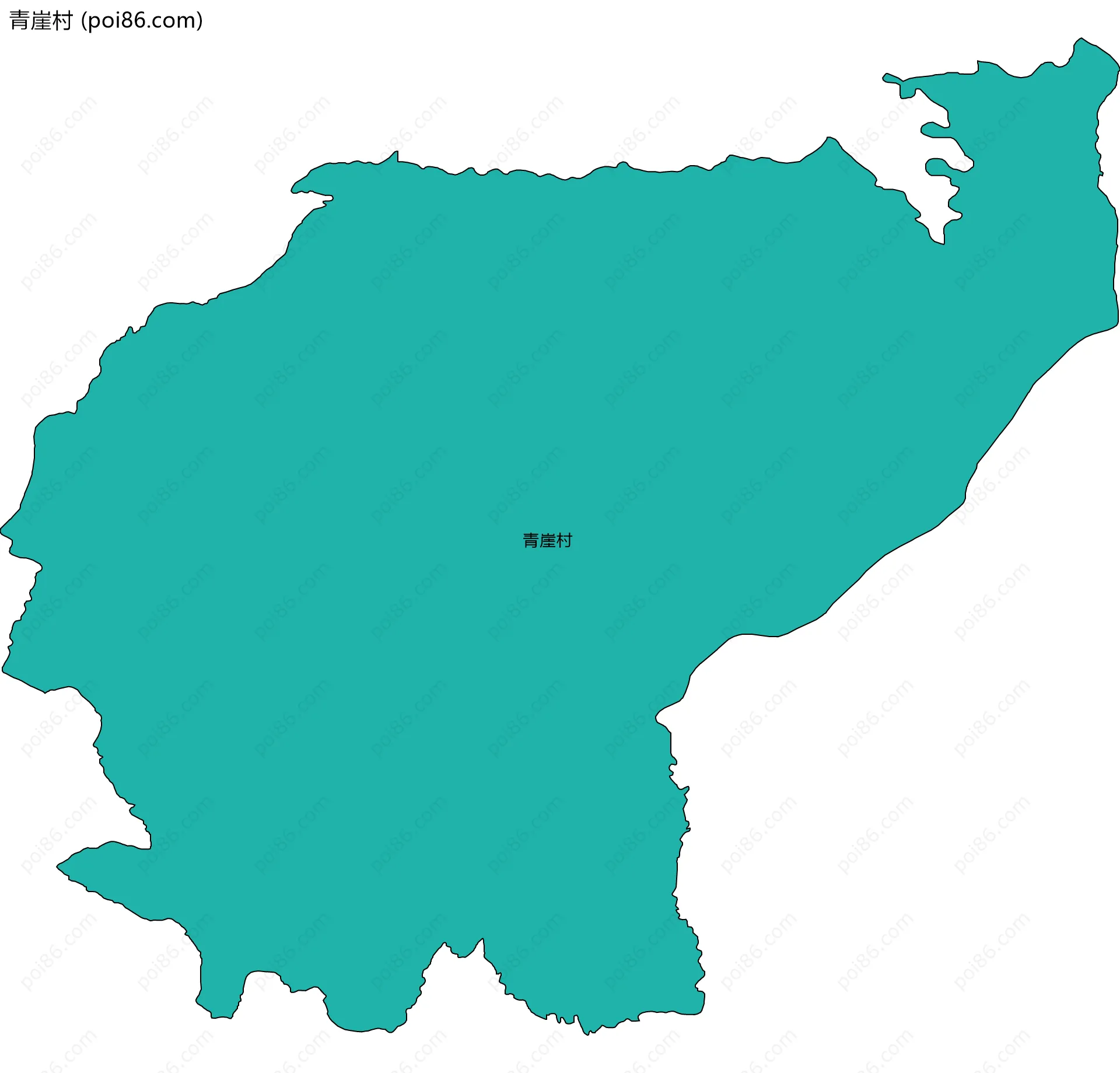 青崖村边界地图