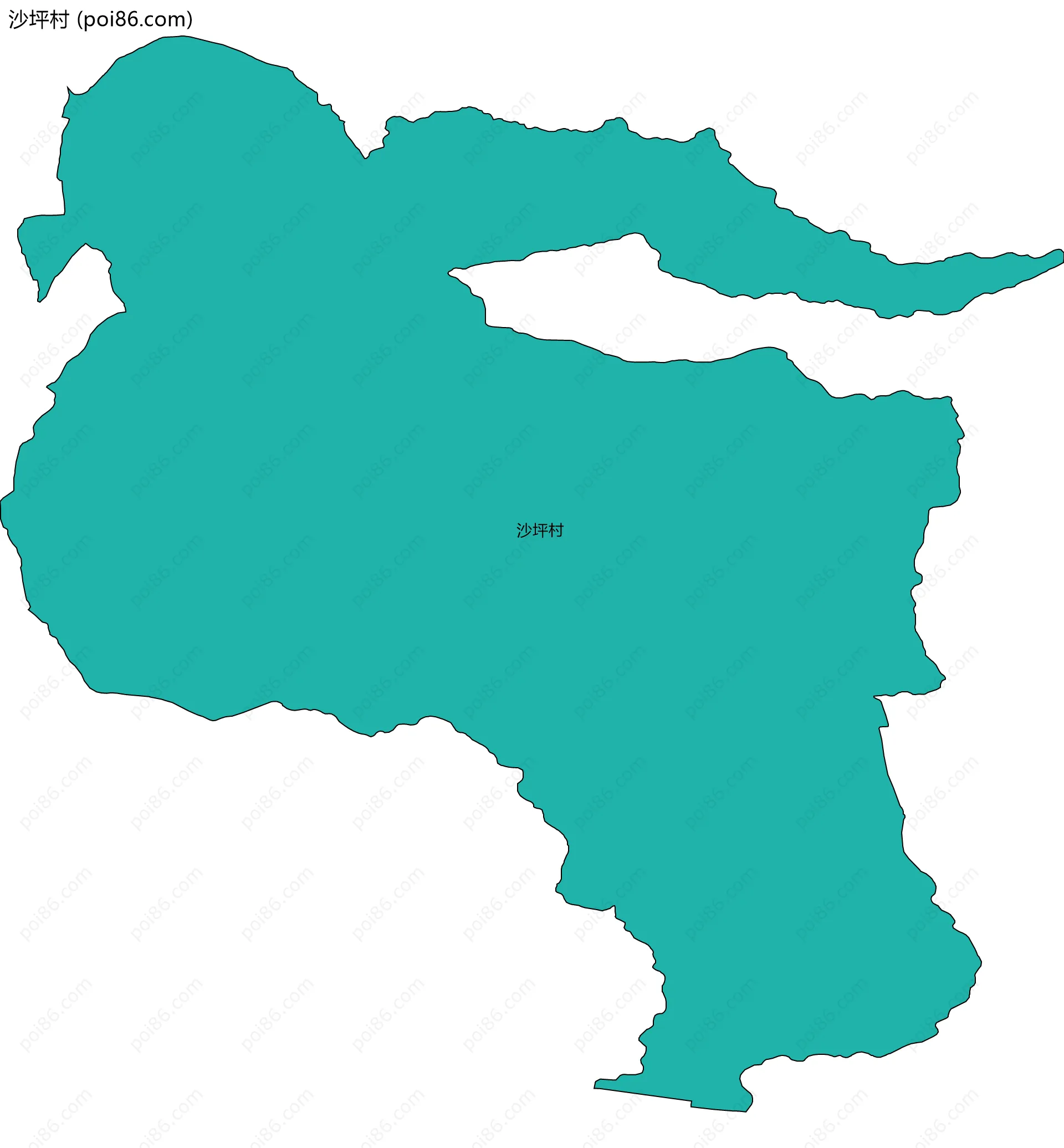 沙坪村边界地图