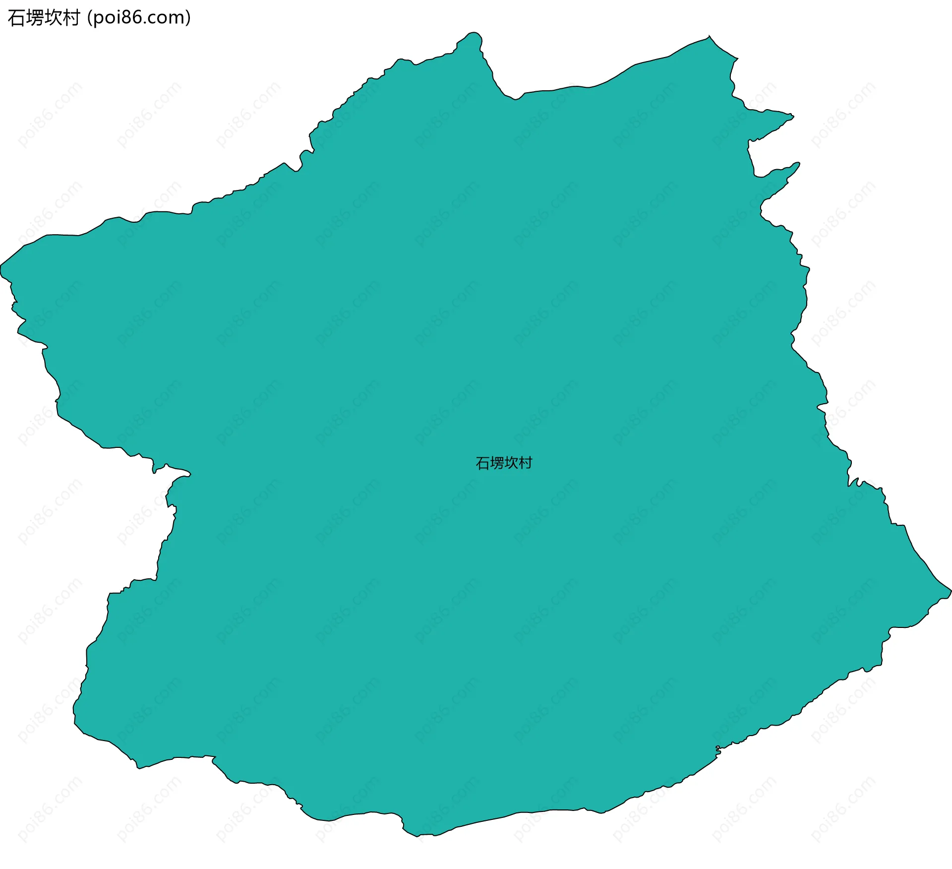 石塄坎村边界地图