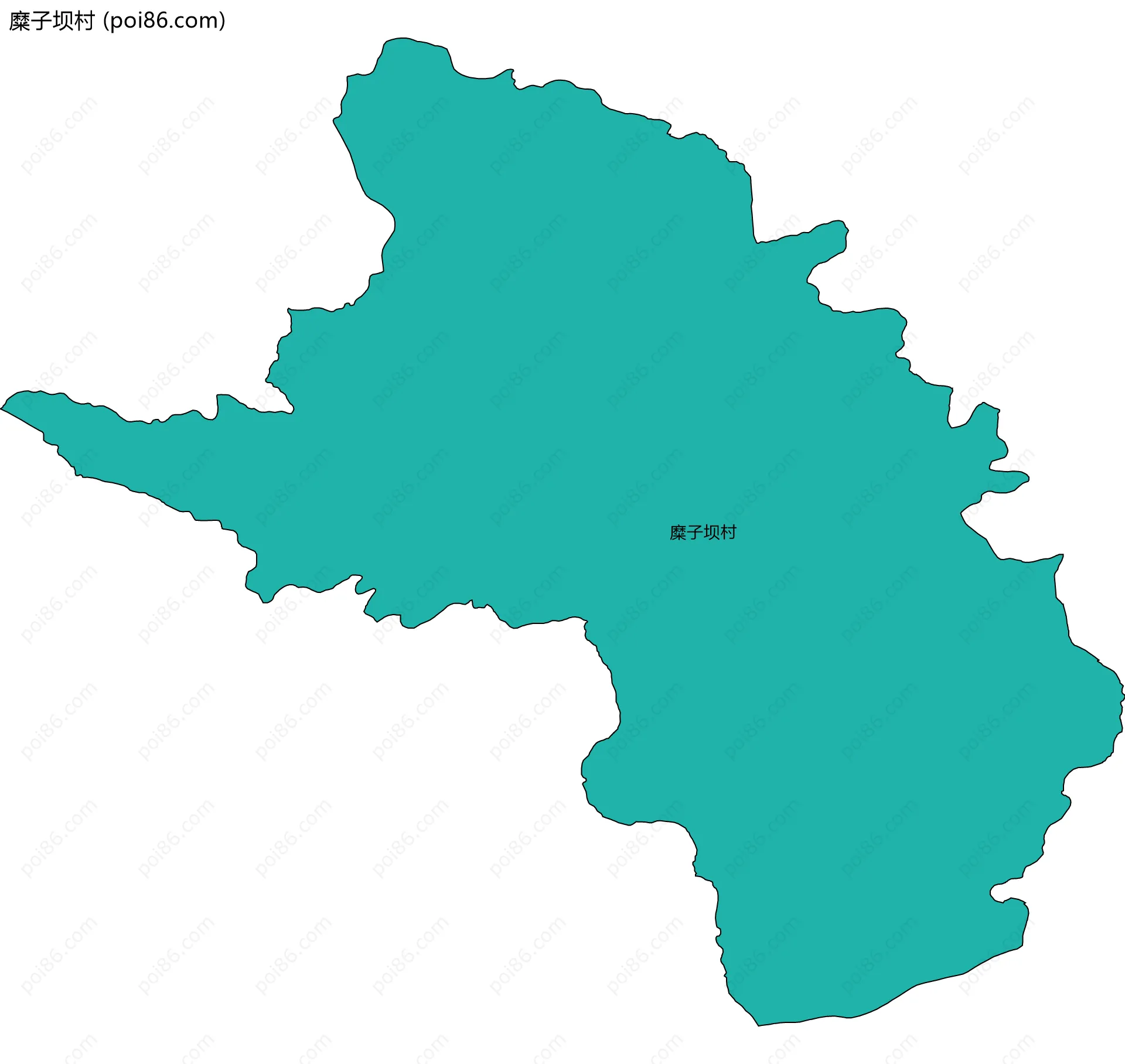 糜子坝村边界地图