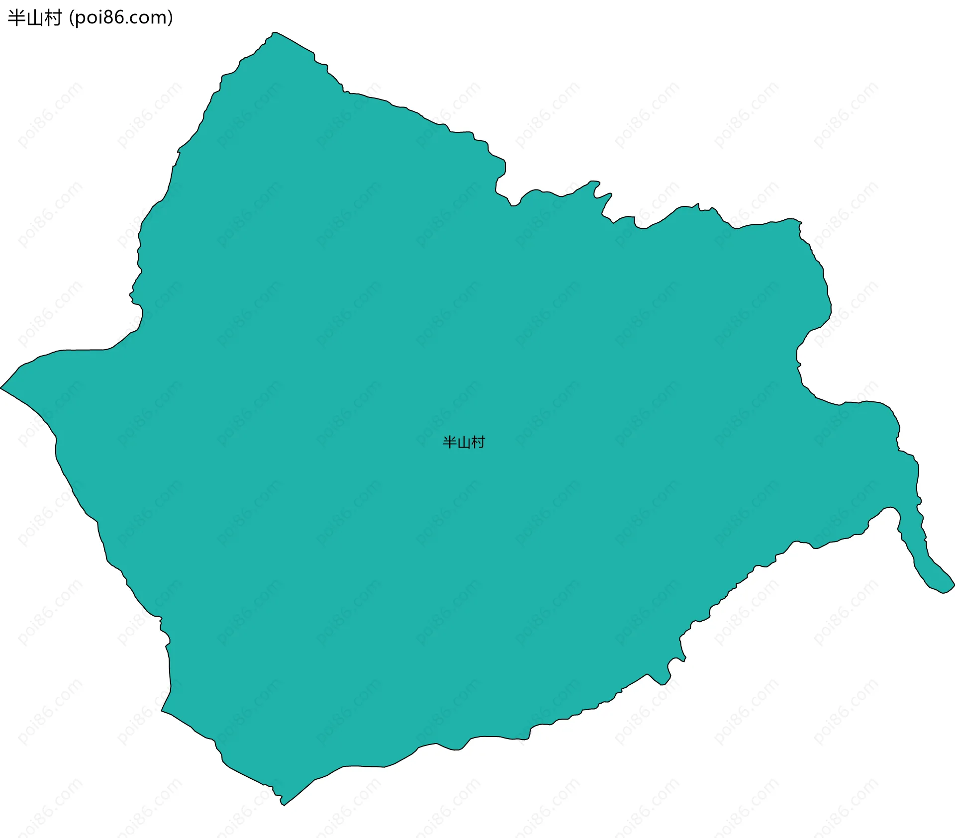 半山村边界地图