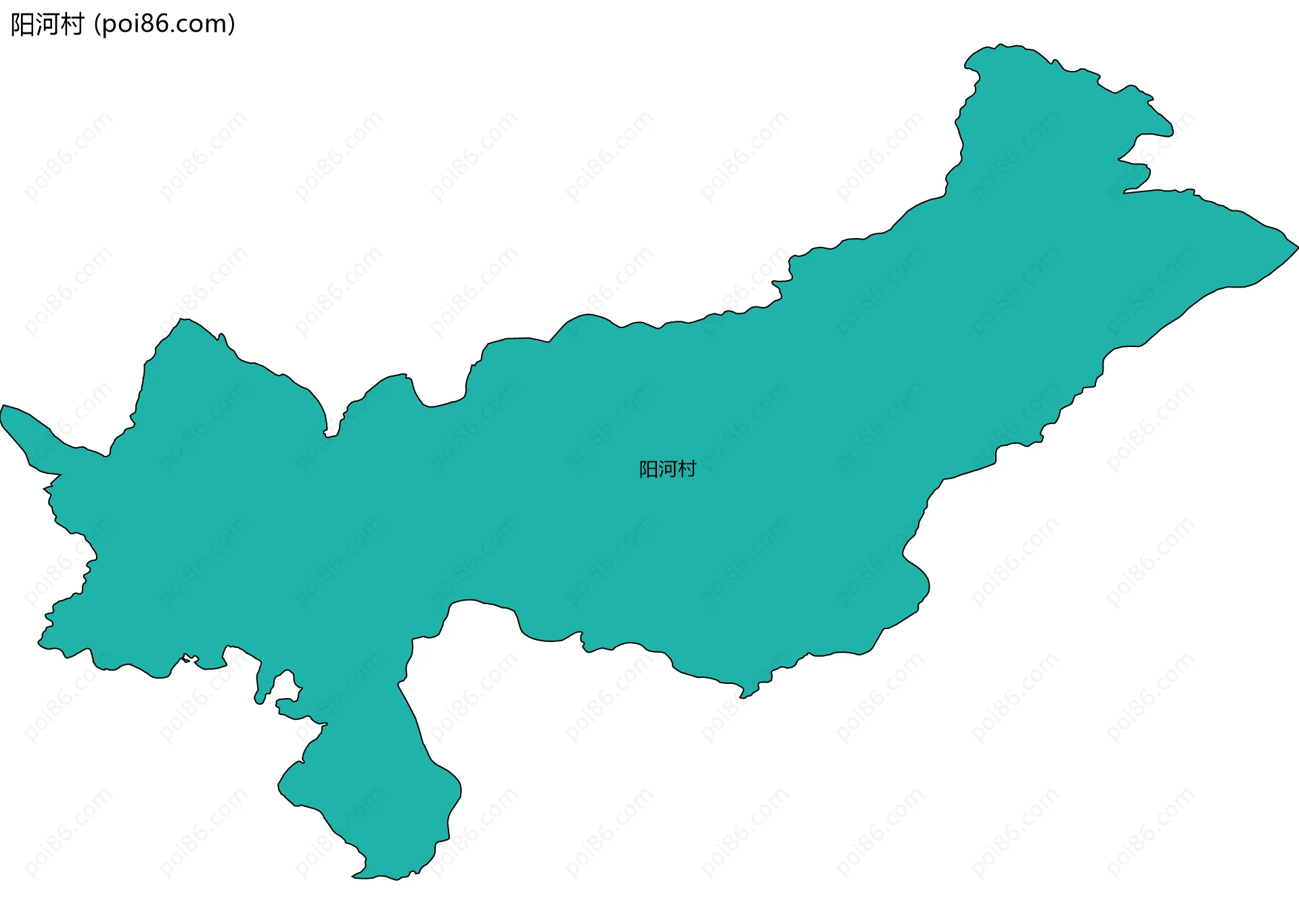 阳河村边界地图