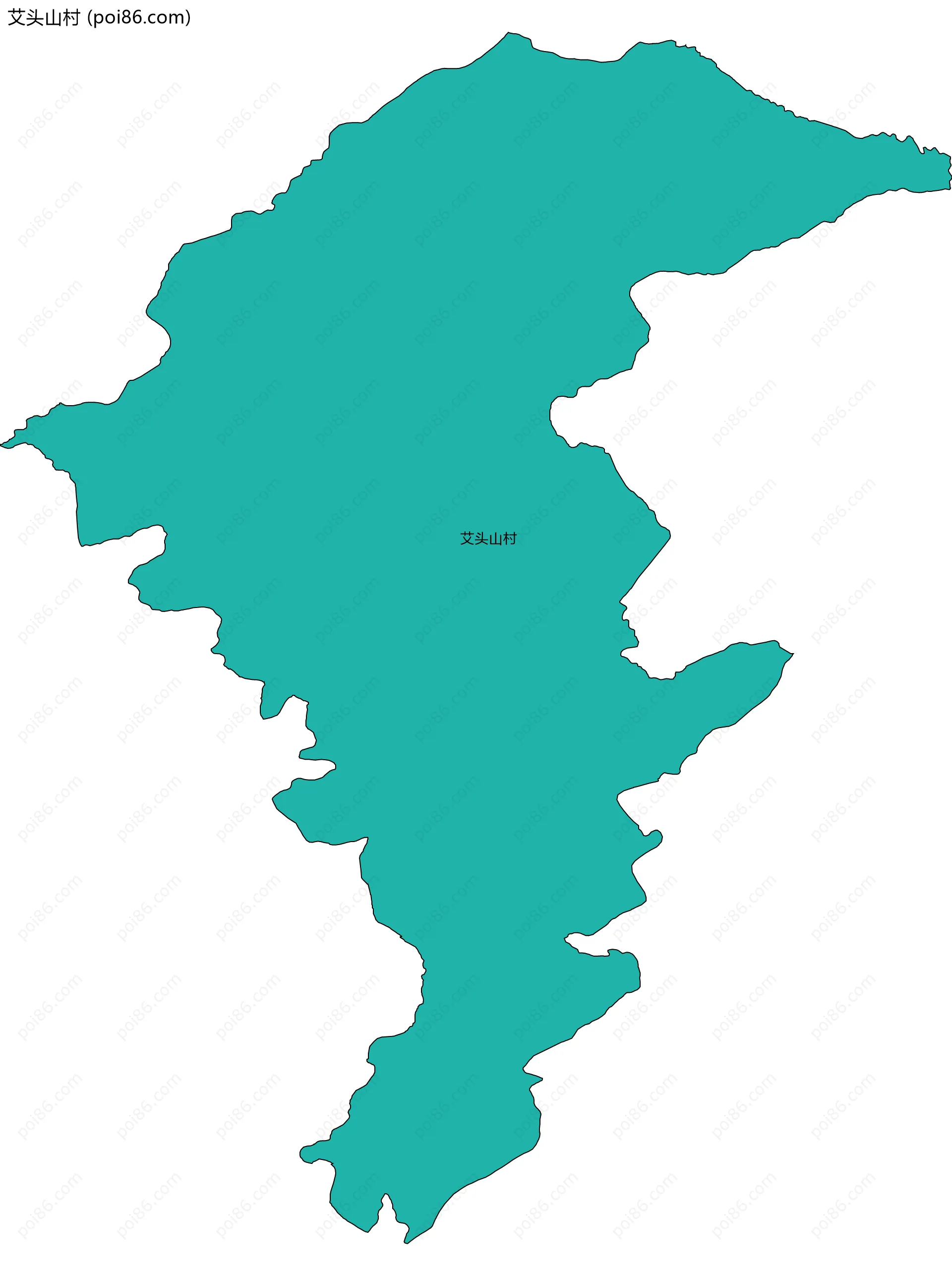 艾头山村边界地图