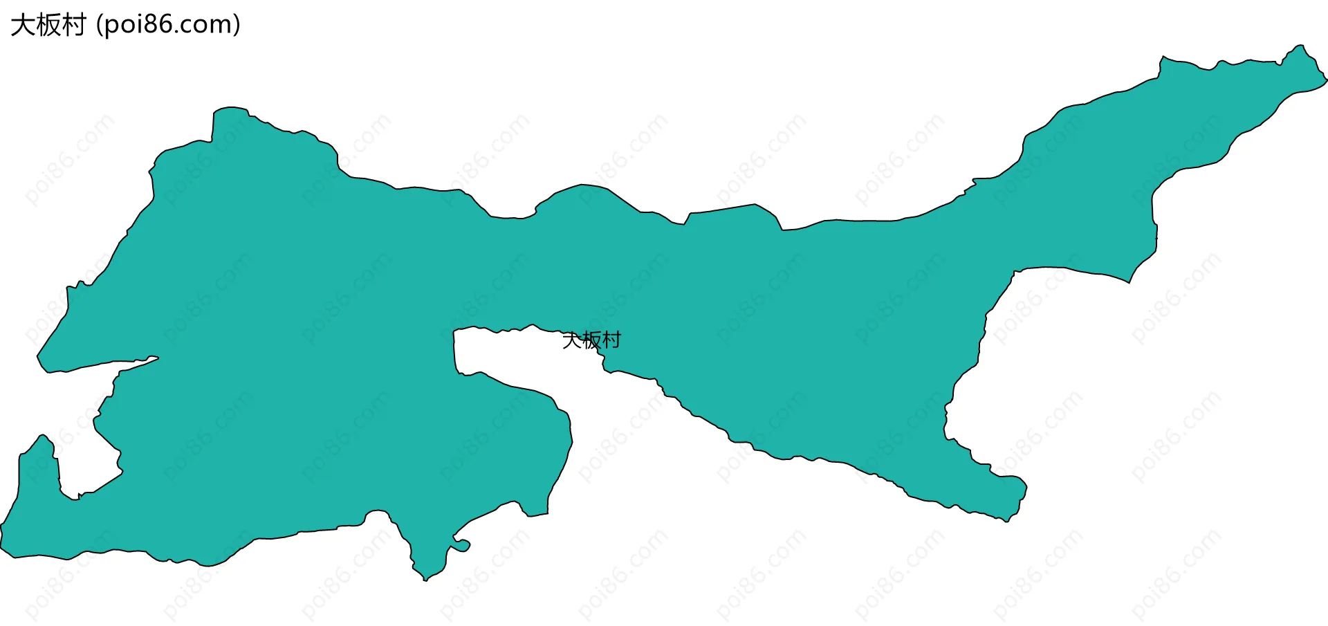 大板村边界地图