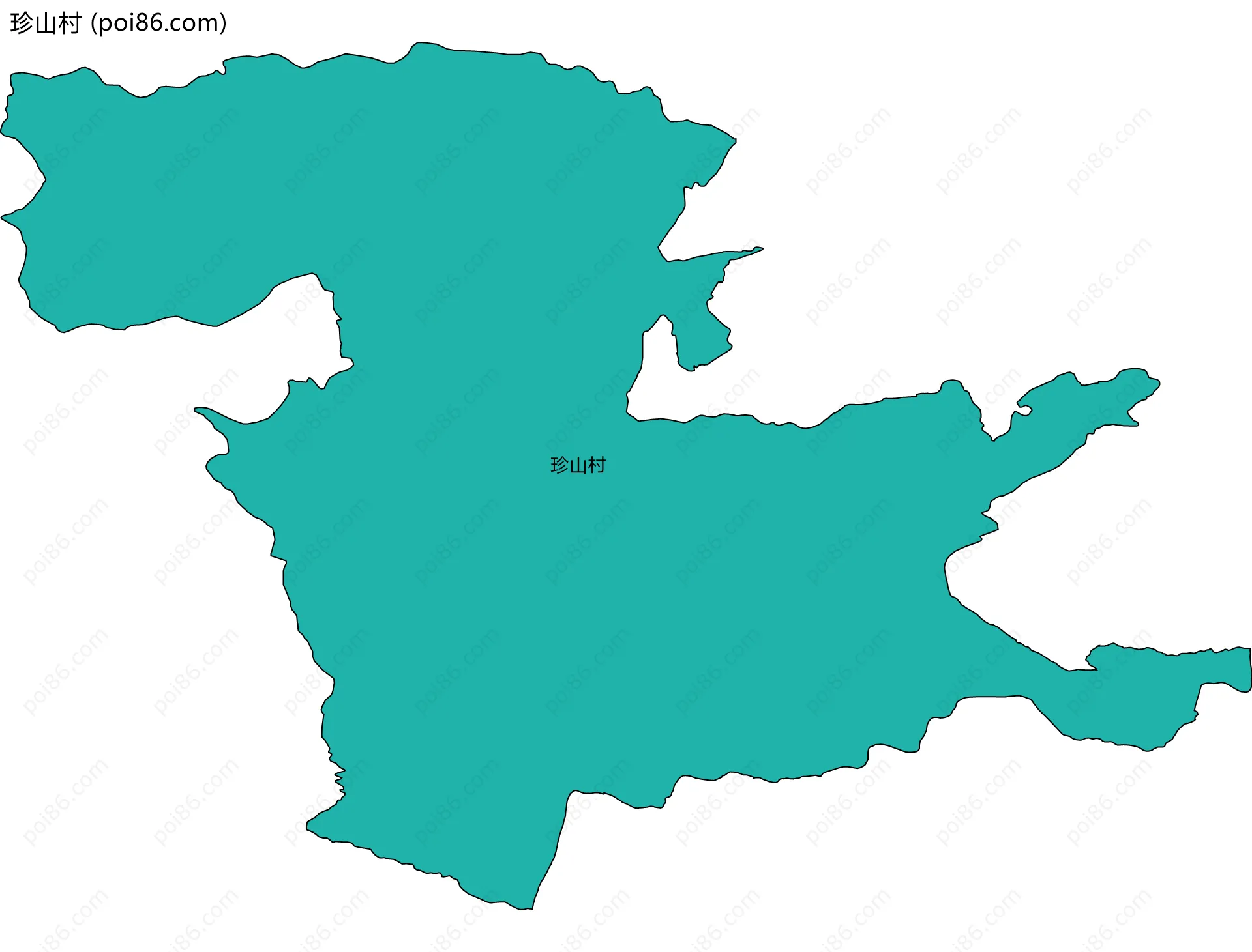 珍山村边界地图